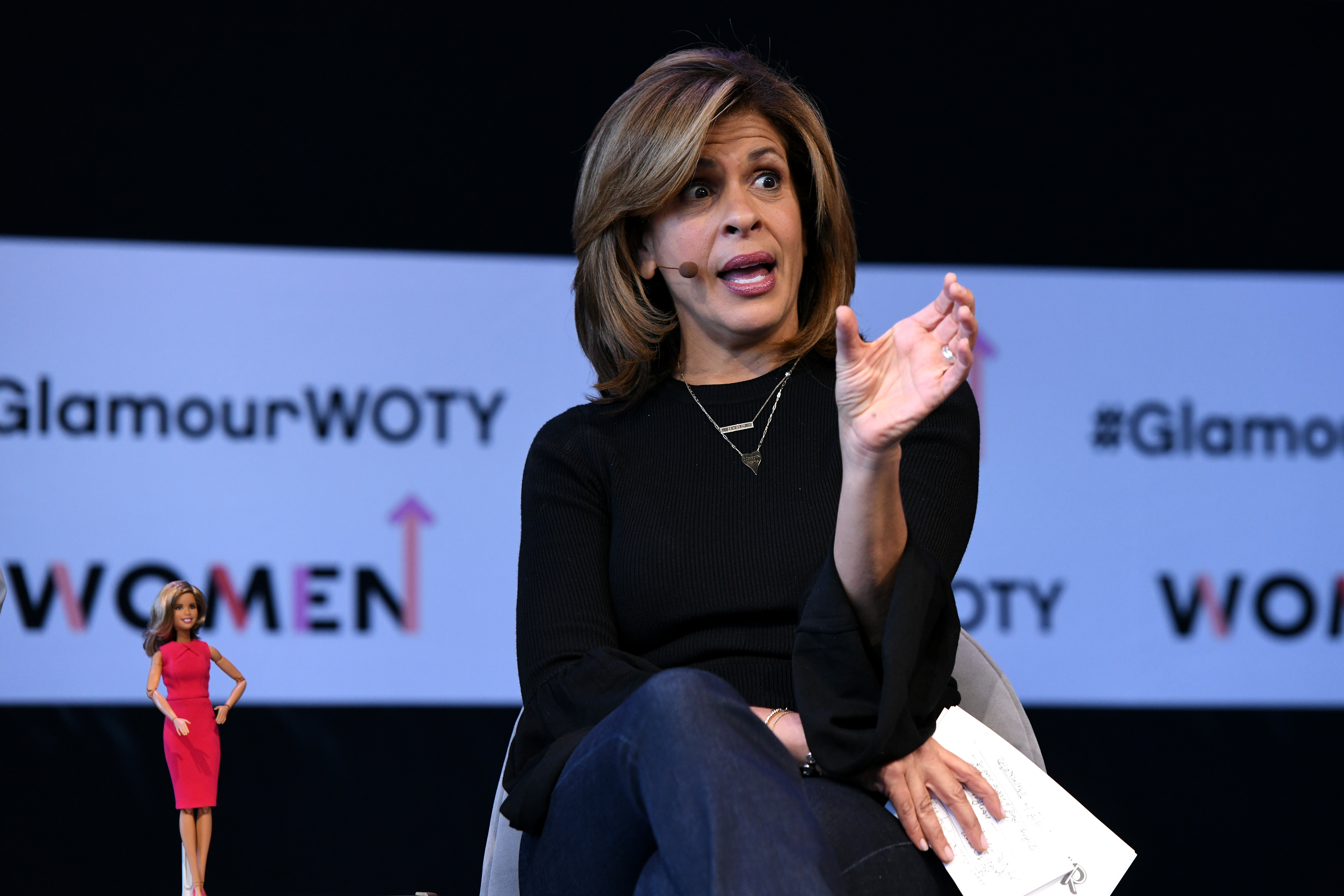 Hoda Kotb pictured with a Barbie Doll at 2018 Glamour Women Of The Year Summit: Women Rise on November 11, 2018, in New York City. | Source: Getty Images