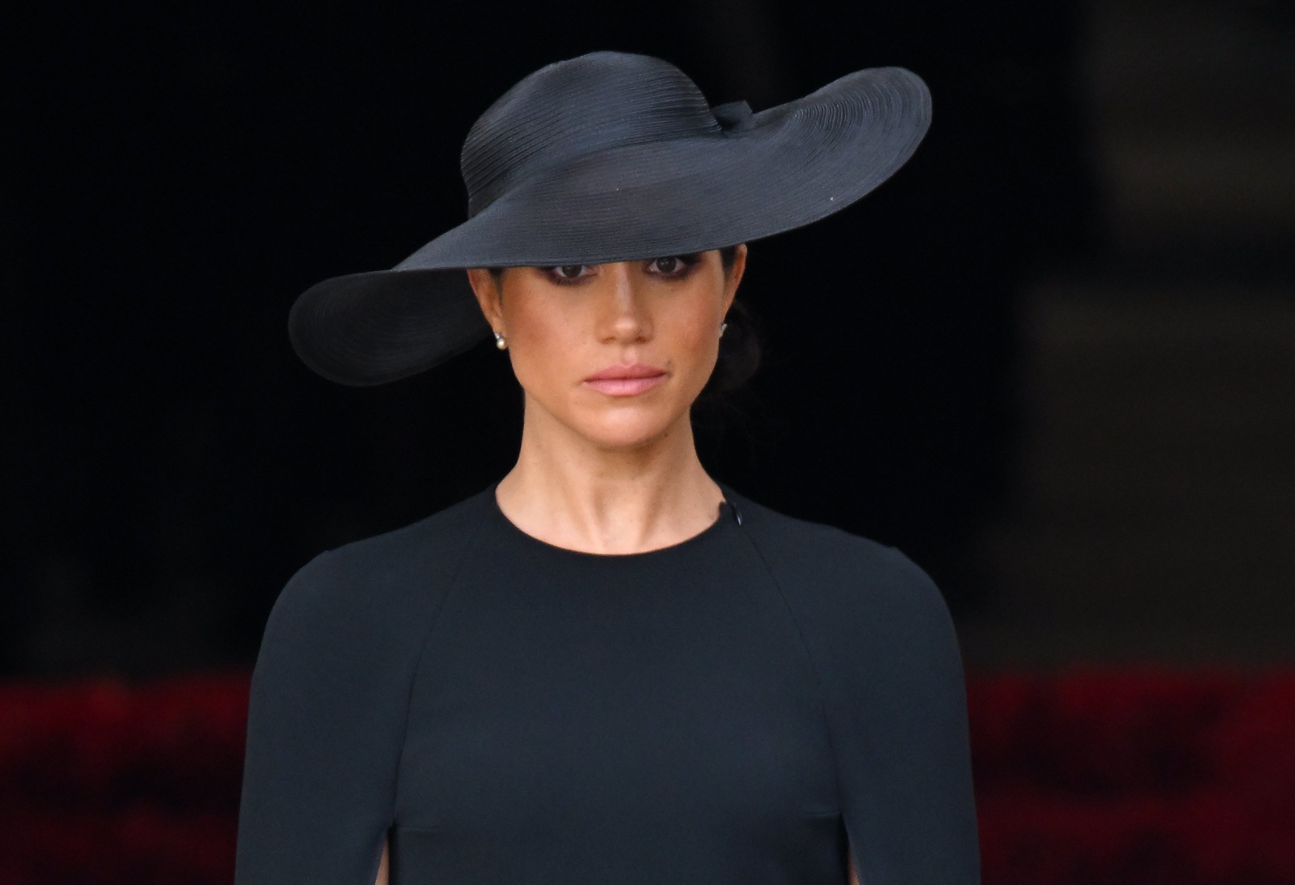 Meghan, Duchess of Sussex during the State Funeral of Queen Elizabeth II at Westminster Abbey on September 19, 2022 in London, England. | Source: Getty Images