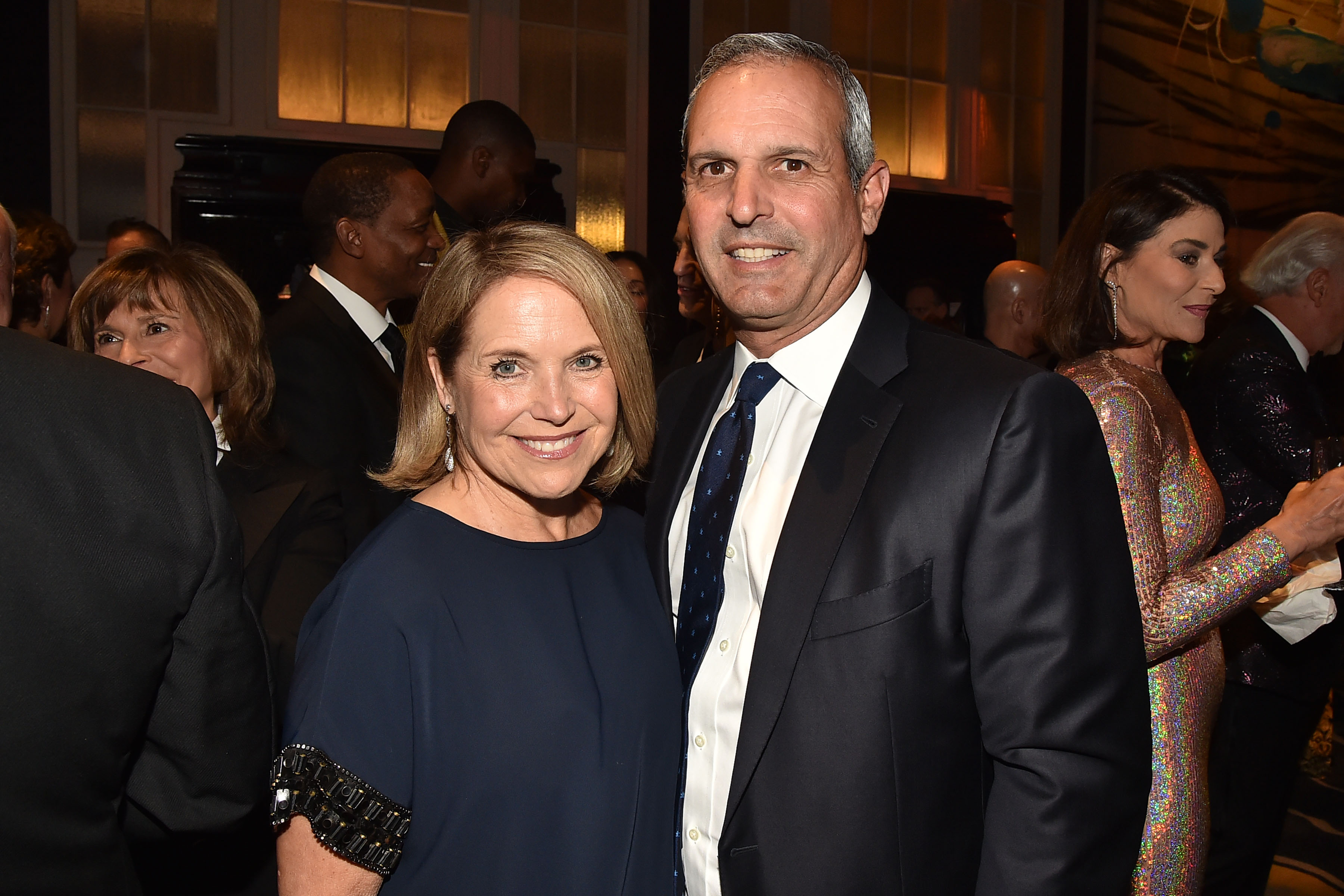 Katie Couric and John Molner attend Clive's Milestone Birthday Gala on April 6, 2022, at Cipriani South Street, in New York City. | Source: Getty Images