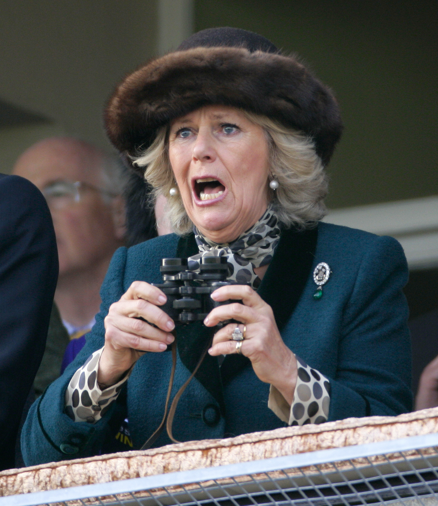 Camilla, Duchess of Cornwall watches the "Queen Mother Champion Steeple Chase" horse race at the Cheltenham Horse Racing Festival on March 14, 2012, in Cheltenham, England | Source: Getty Images