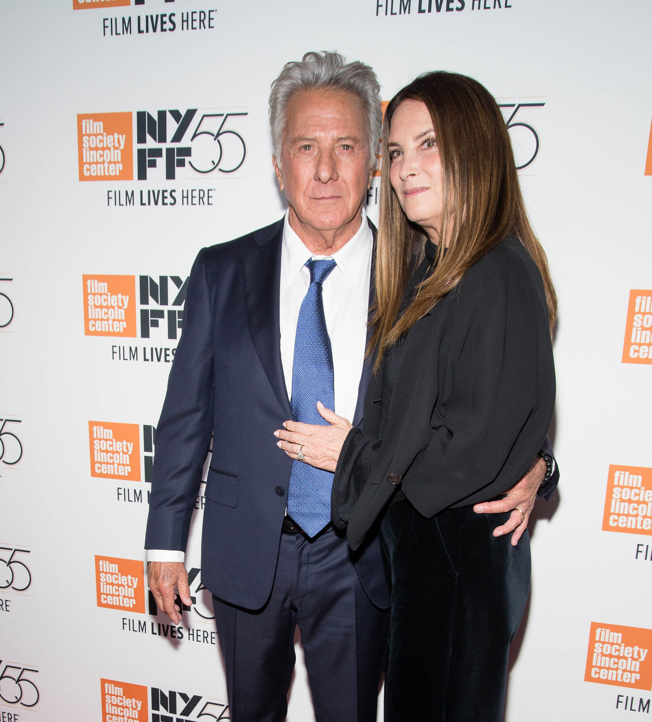 Dustin Hoffman and Lisa Hoffman at the 55th New York Film Festival screening of "Meyerowitz Stories" in New York City on October 1, 2017. | Source: Getty Images