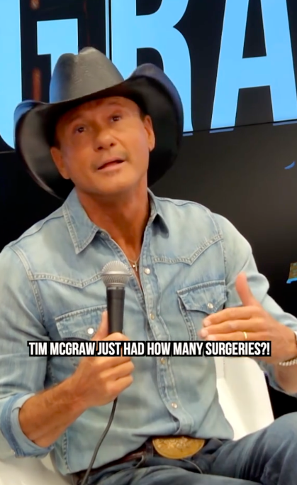 Tim McGraw speaking about the many surgeries he has had, posted on May 23, 2025. | Source: TikTok/@955thebull