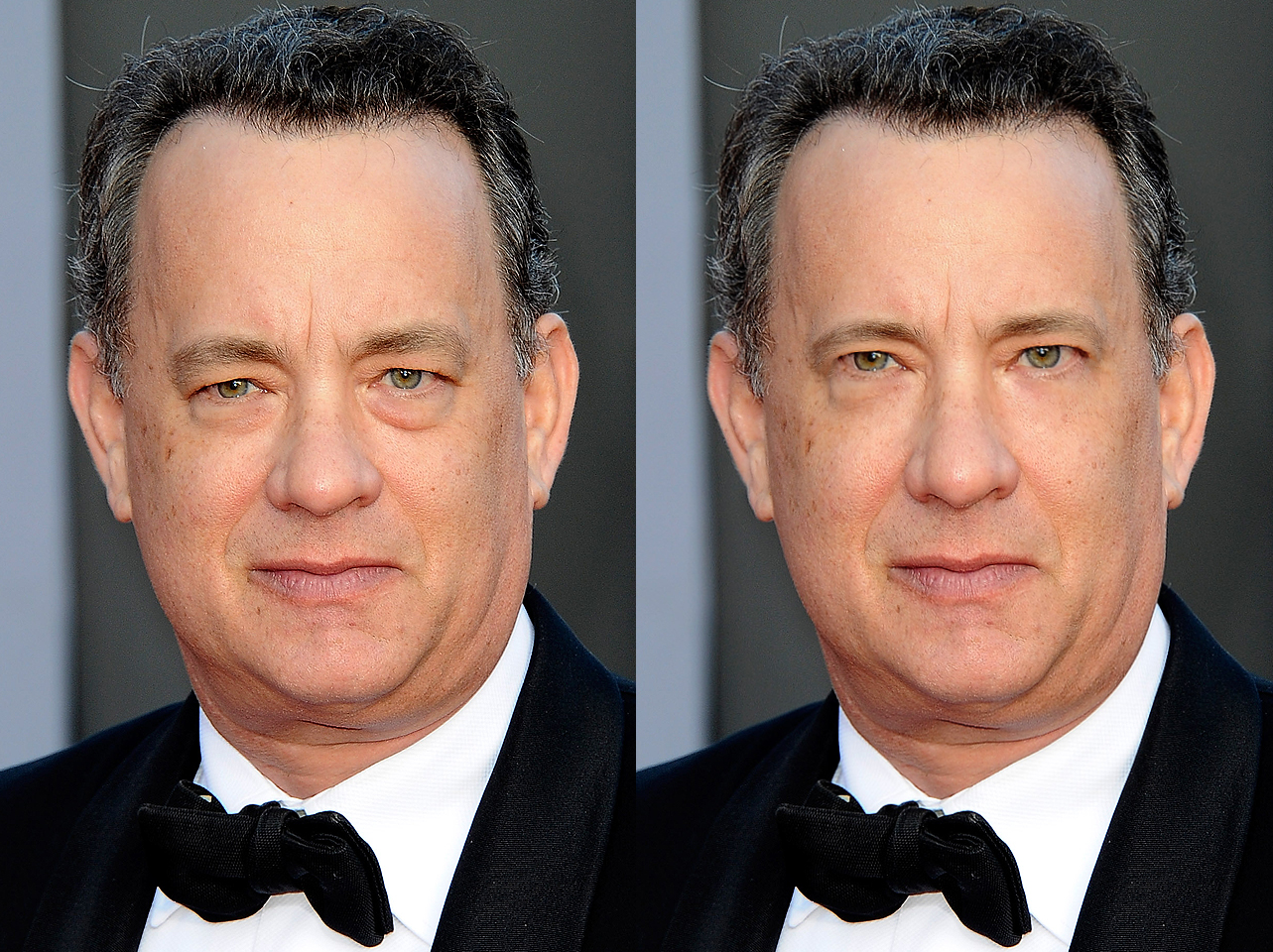 Tom Hanks vs how he would look with the golden ratio | Source: Getty Images