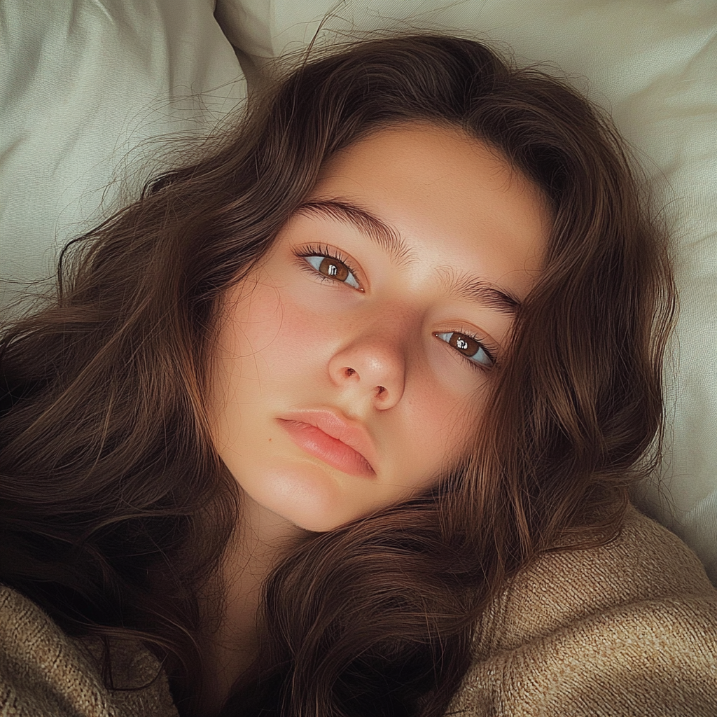 A close up of a teenage girl | Source: Midjourney