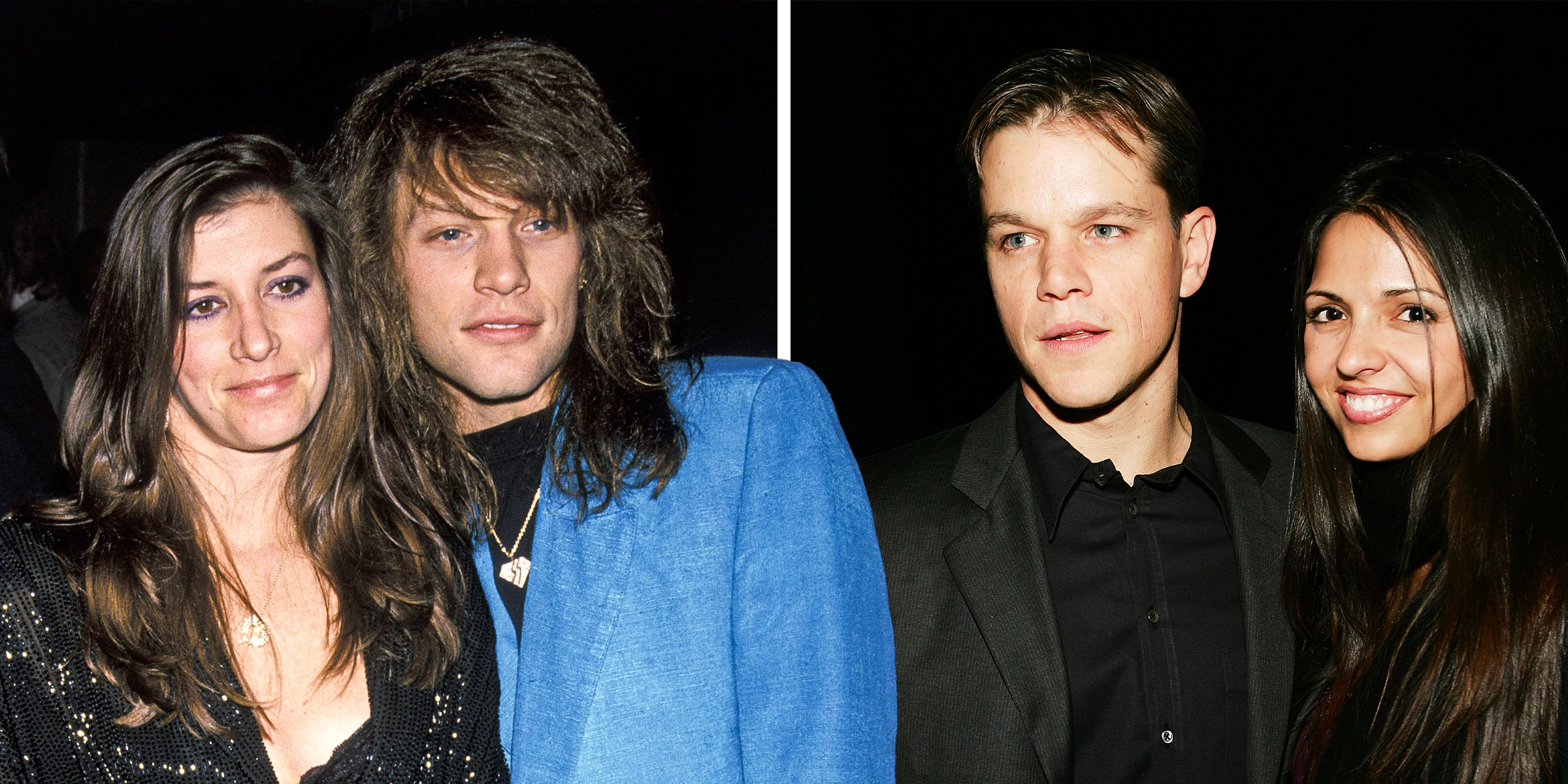 Dorothea Hurley and John Bon Jovi | Matt Damon and Luciana Barroso | Source: Getty Images