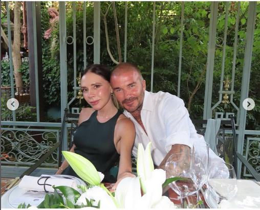 Victoria and David Beckham, from a post dated August 11, 2025 | Source: Instagram/victoriabeckham
