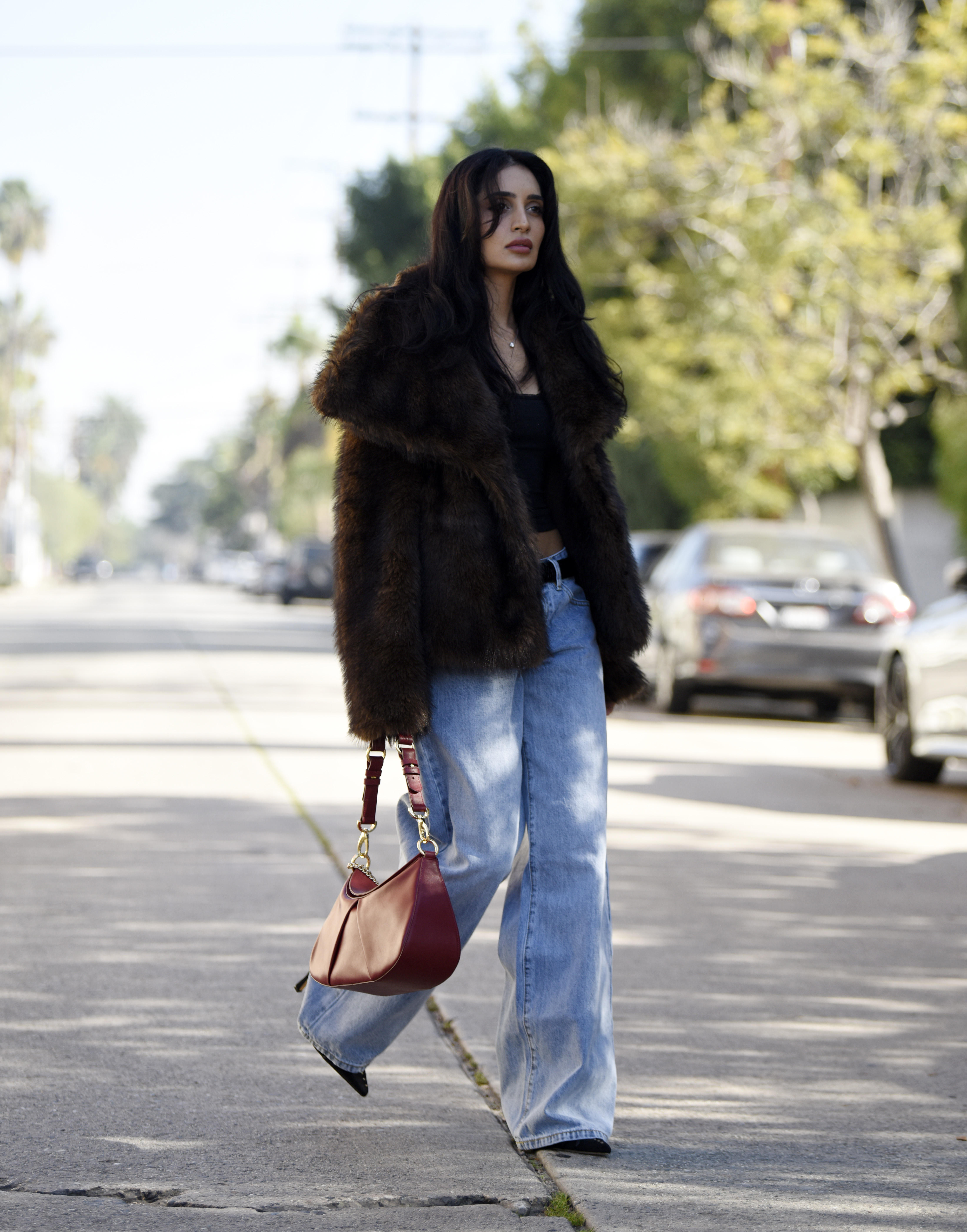 Priya Jain is seen in Los Angeles on December 18, 2025 | Source: Getty Images