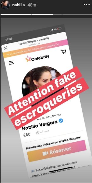 Source: Story Instagram de Nabilla Source: Story Instagram de Nabilla