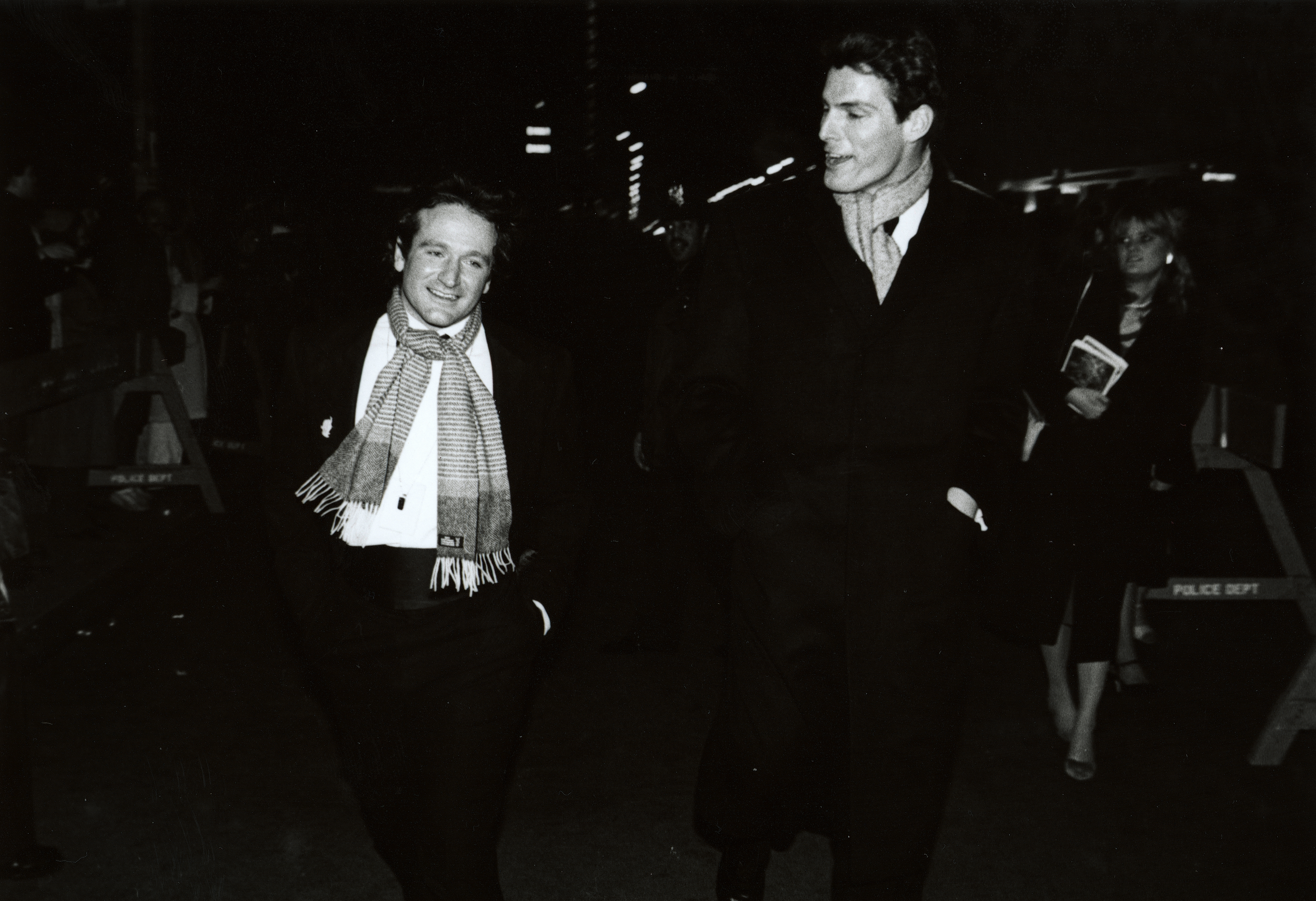 Robin Williams and Christopher Reeve at a Broadway Show in New York City in 1982. | Source: Getty Images