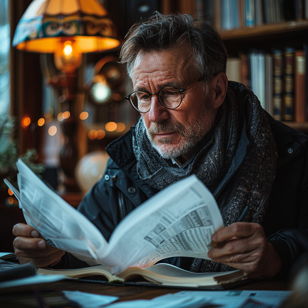 A man reading a newspaper | Source: Midjourney