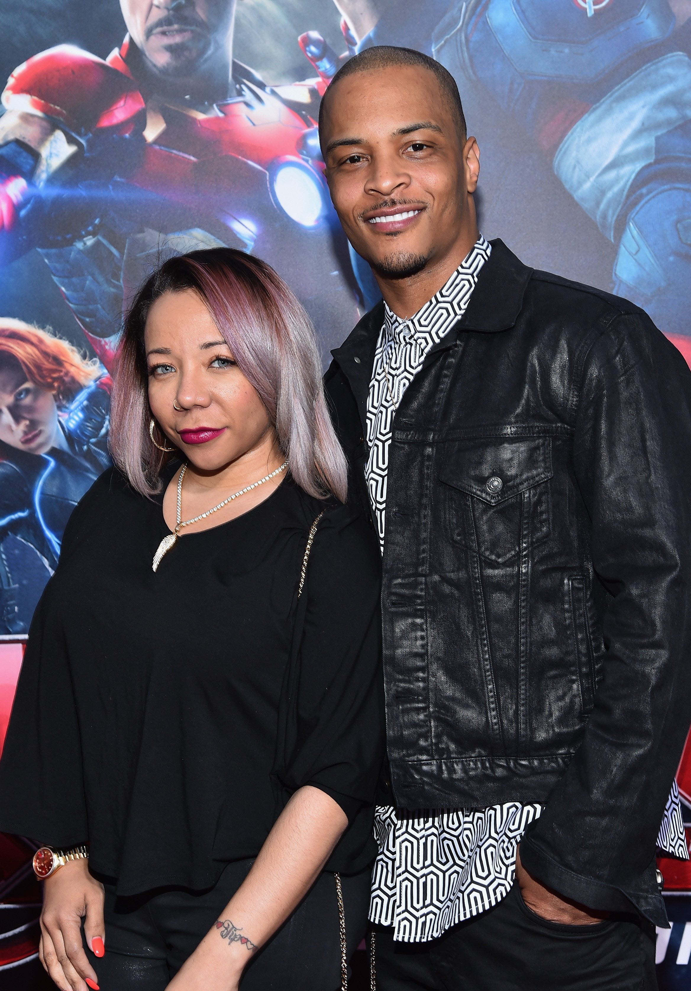 Tiny and T.I. at the world premiere of "Avengers: Age Of Ultron" at the Dolby Theatre on Apr. 13, 2015 in Hollywood, California. | Photo: Getty Images