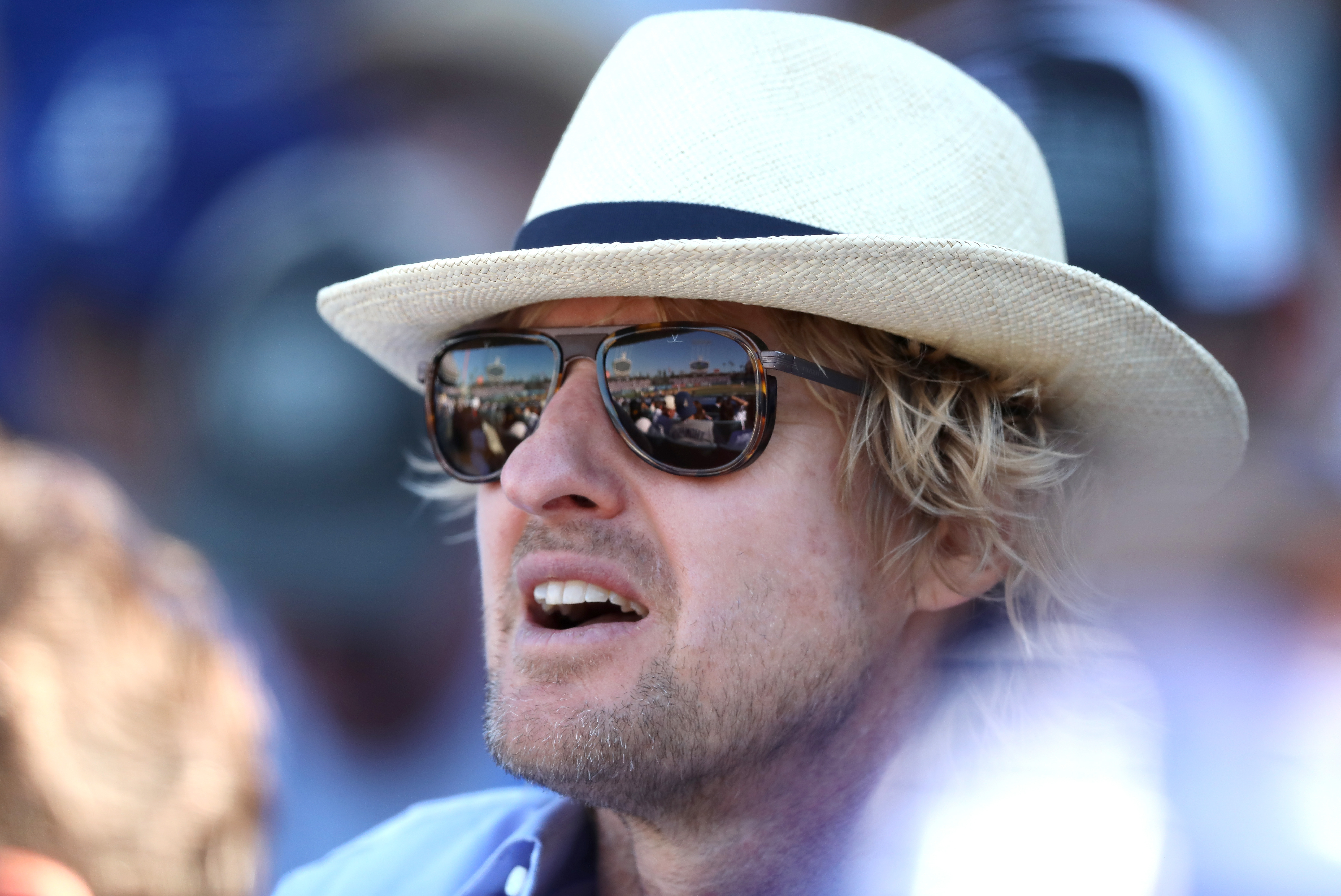 Owen Wilson at The Los Angeles Dodgers Game League Championship Series at Dodger Stadium on October 17, 2018, in Los Angeles, California. | Source: Getty Images