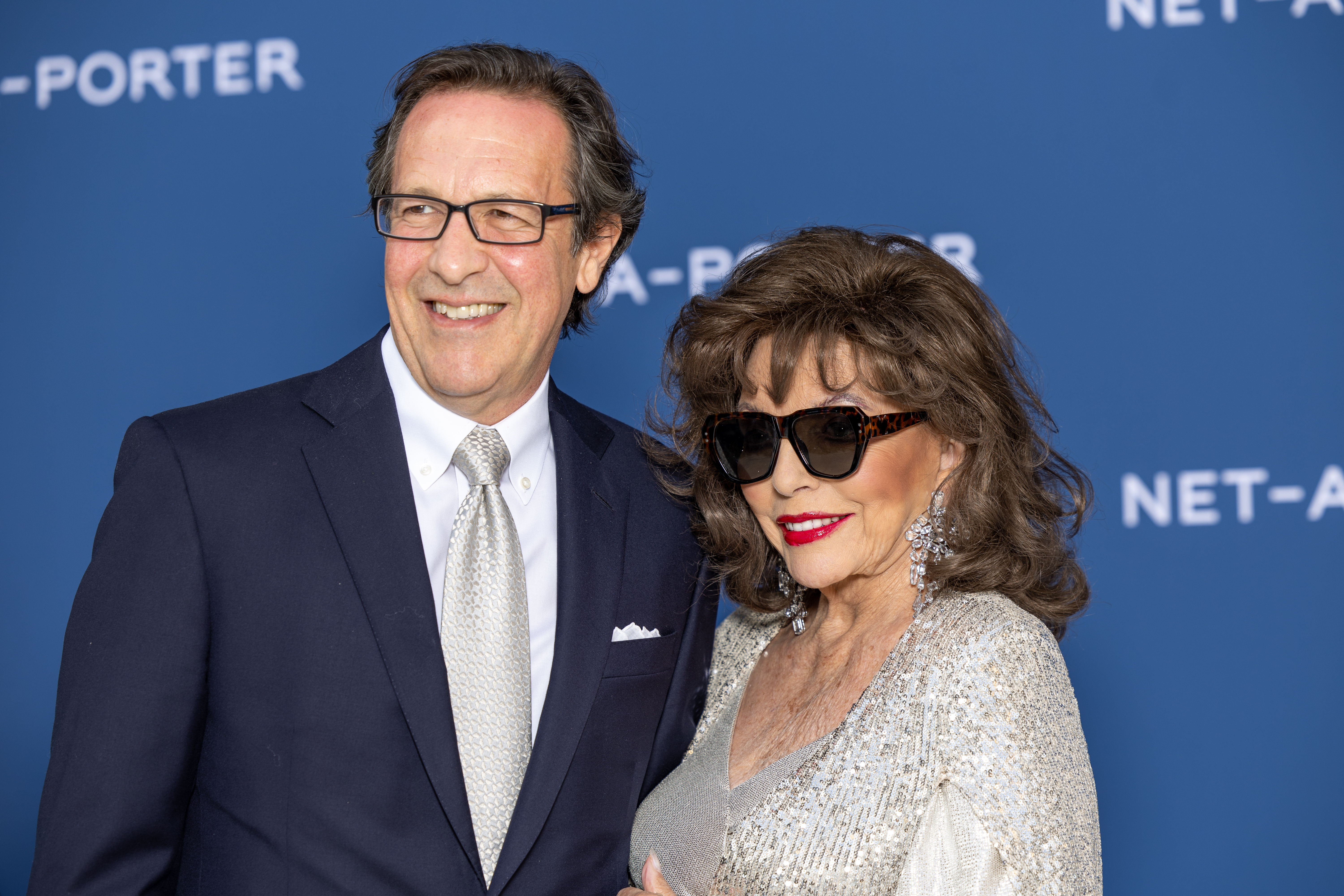 Percy Gibson and Joan Collins at the V&A 2023 Summer Party on June 21, 2023 in London, England | Source: Getty Images