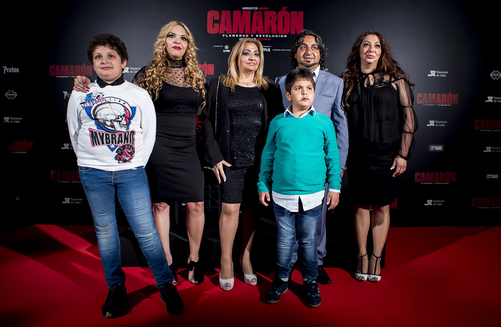 Familia de Camarón de la Isla en evento en honor al difunto cantante en Madrid en 2018. | Foto: Getty Images
