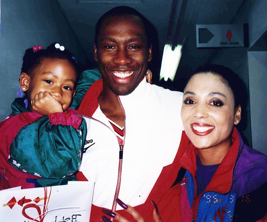 Mary Joyner, Al Joyner and Florence Griffith Joyner in Mission Viejo California, 1999 | Source: Getty Images