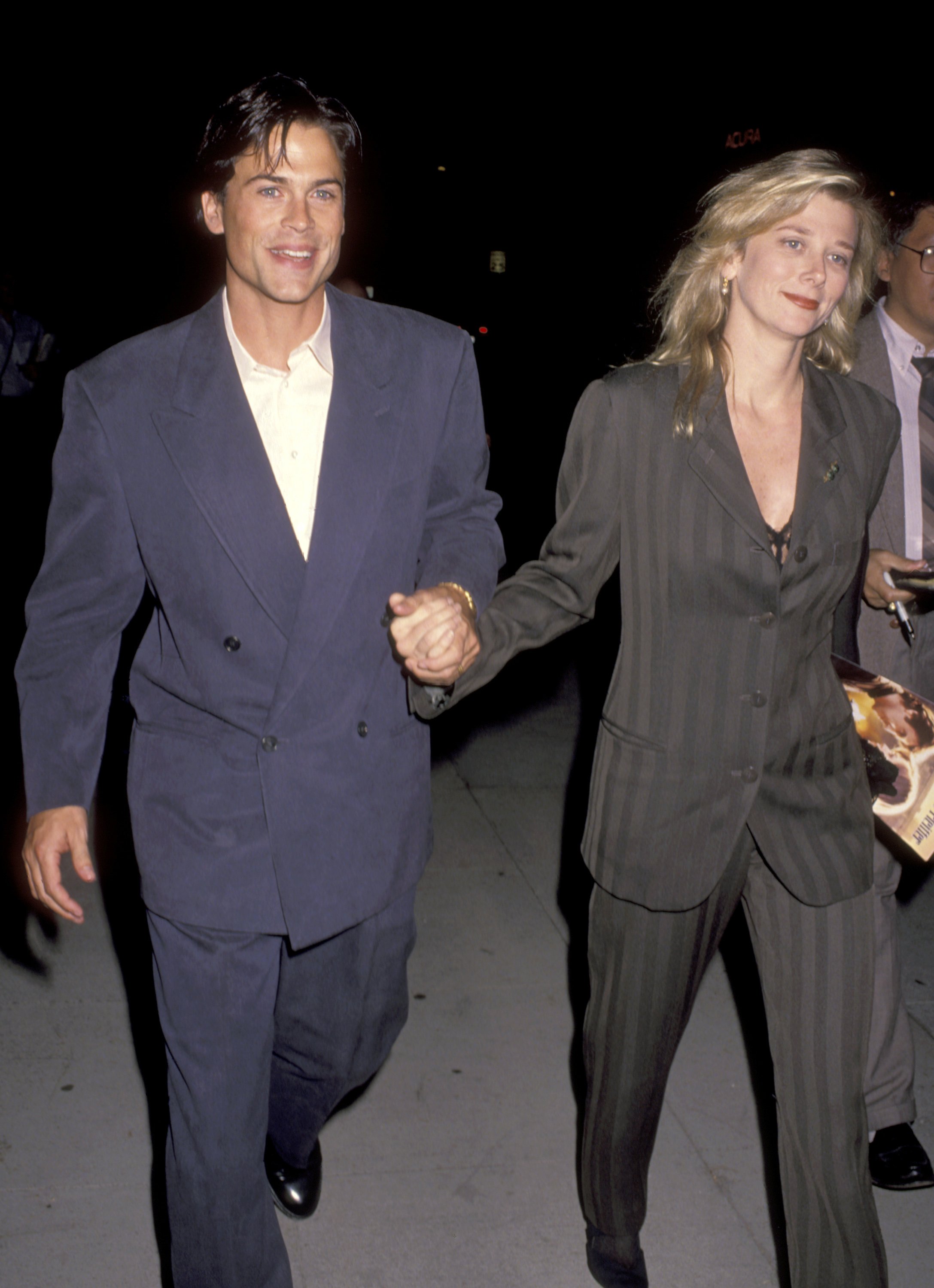 Lowe and Berkoff during “Frankie and Johnny” Los Angeles Premiere in 1991. | Source: Getty Images