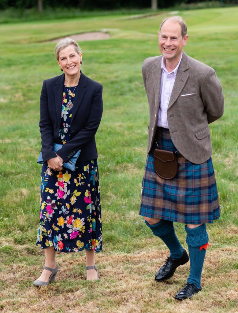 Prince Edward and Sophie visit Forfar Golf Club to mark the 150th anniversary of the club on June 28, 2021, in Forfar, Scotland | Source: Getty Images