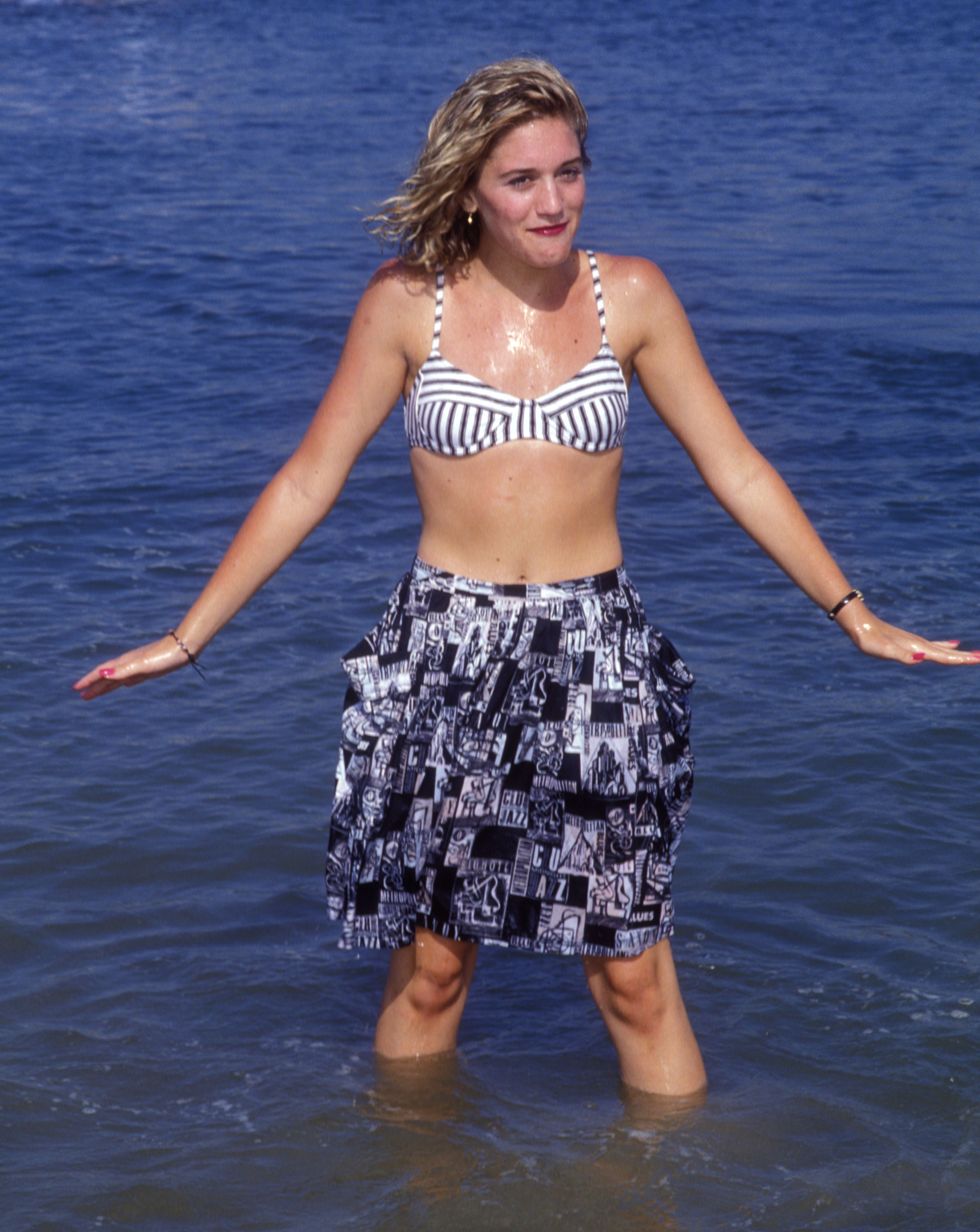 Gwen Stefani at the Newport Beach Concert in Newport Beach, California on July 27, 1989. | Source: Getty Images