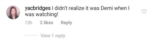 A fan's comment on Demi Moore's Instagram post | Photo: intsgram.com/demimoore