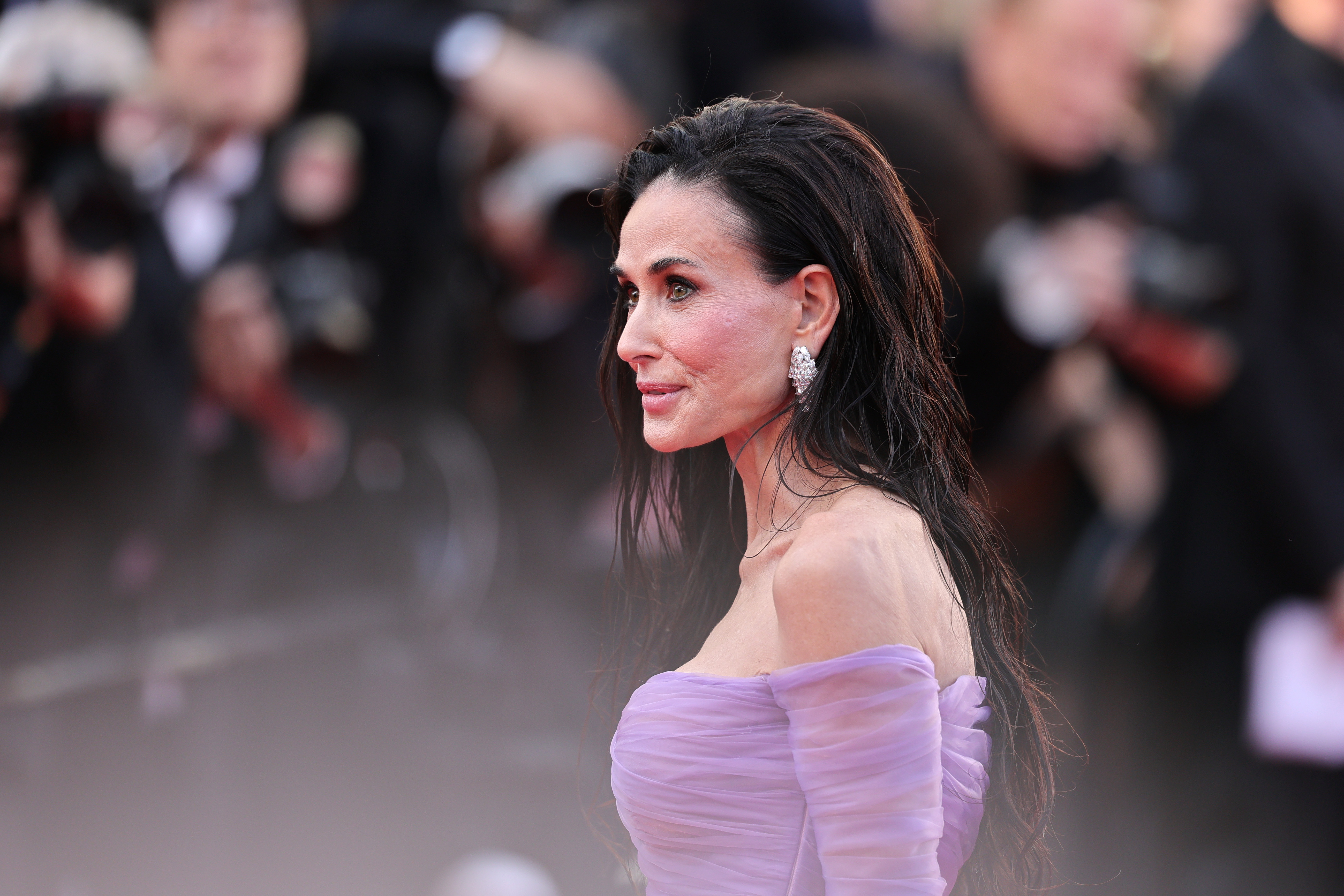 Demi Moore poses during the "La Vie D'Une Femme" (A Women's Life) screening at the 79th annual Cannes Film Festival at Palais des Festivals on May 13, 2026, in Cannes, France | Source: Getty Images