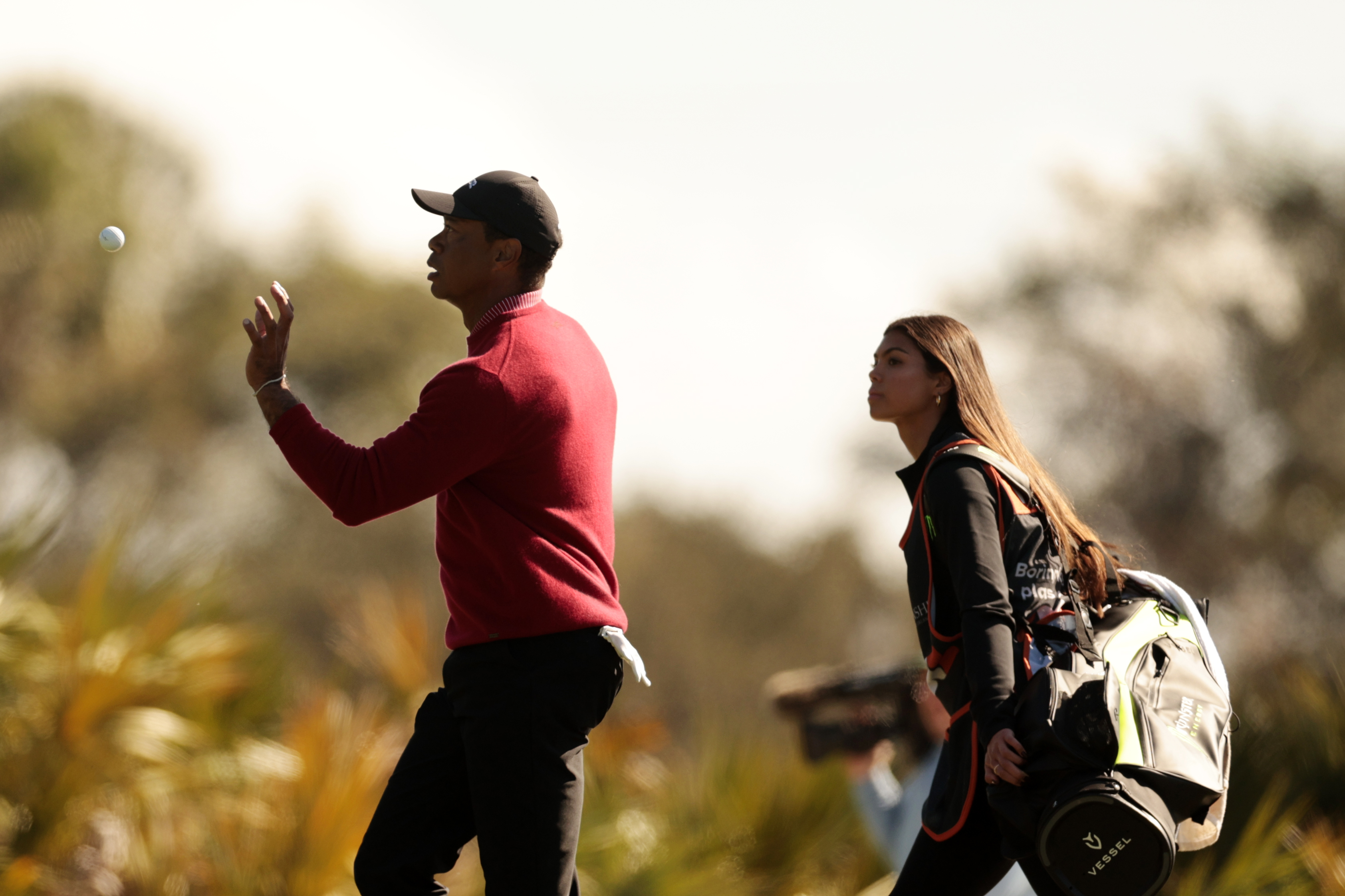 Tiger and Sam Woods on December 22, 2024 | Source: Getty Images