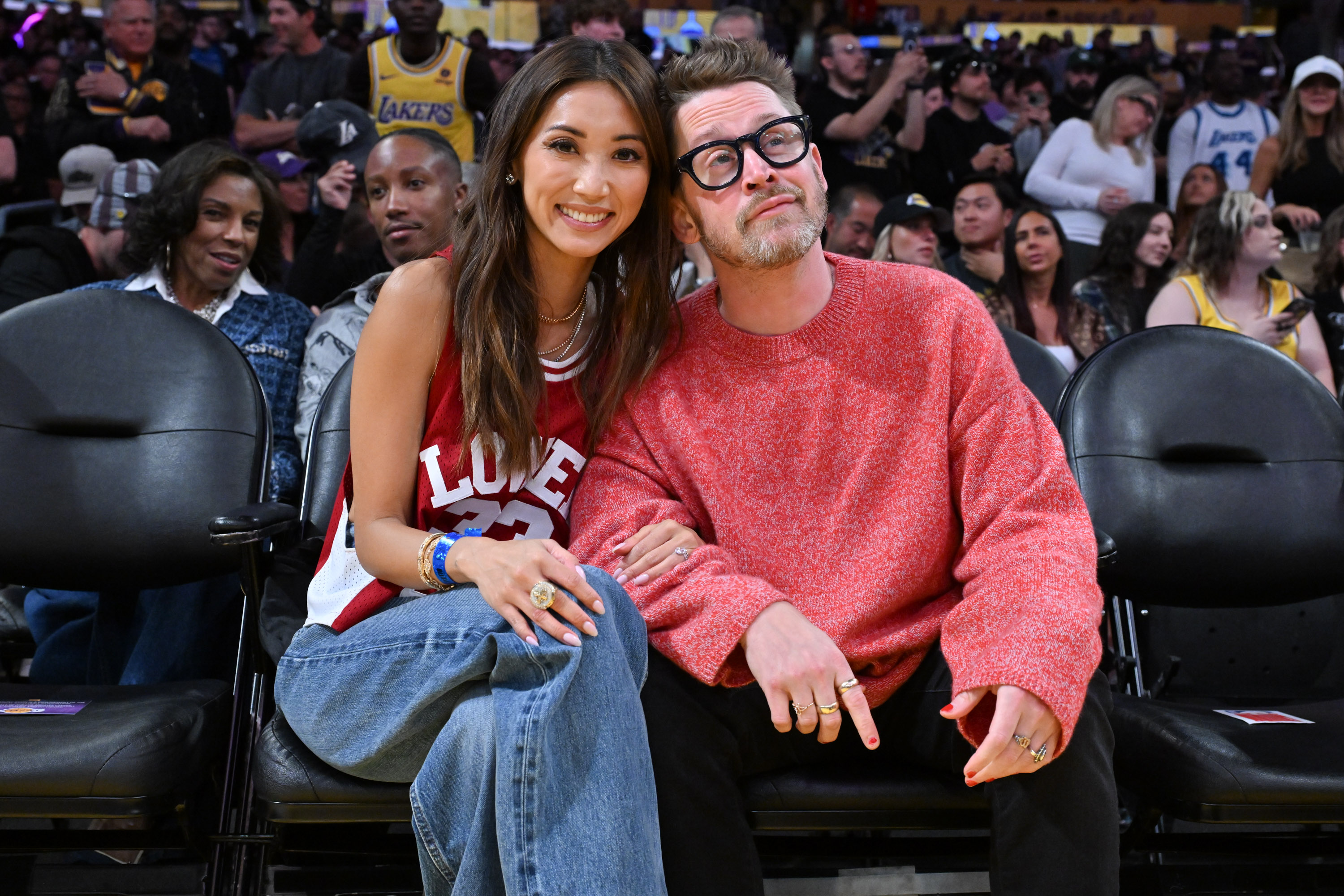 Brenda Song and Macaulay Culkin attend a basketball game between the Los Angeles Lakers and the Houston Rockets at Crypto.com Arena on April 29, 2026 in Los Angeles, California. | Source: Getty Images