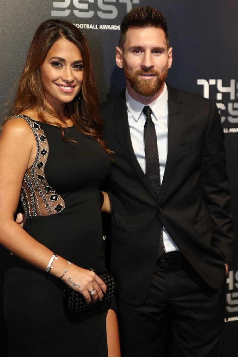 Lionel Messi and Antonella Roccuzzo arriving at The Best FIFA Football Awards in London, England, in October 2017. | Image: Getty Images.