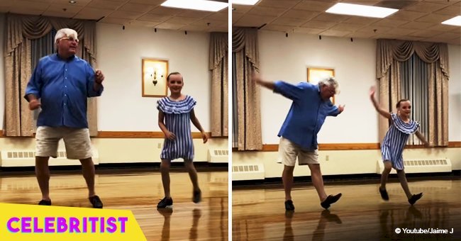 Adorable tap performance by 72-year-old grandfather and granddaughter goes viral