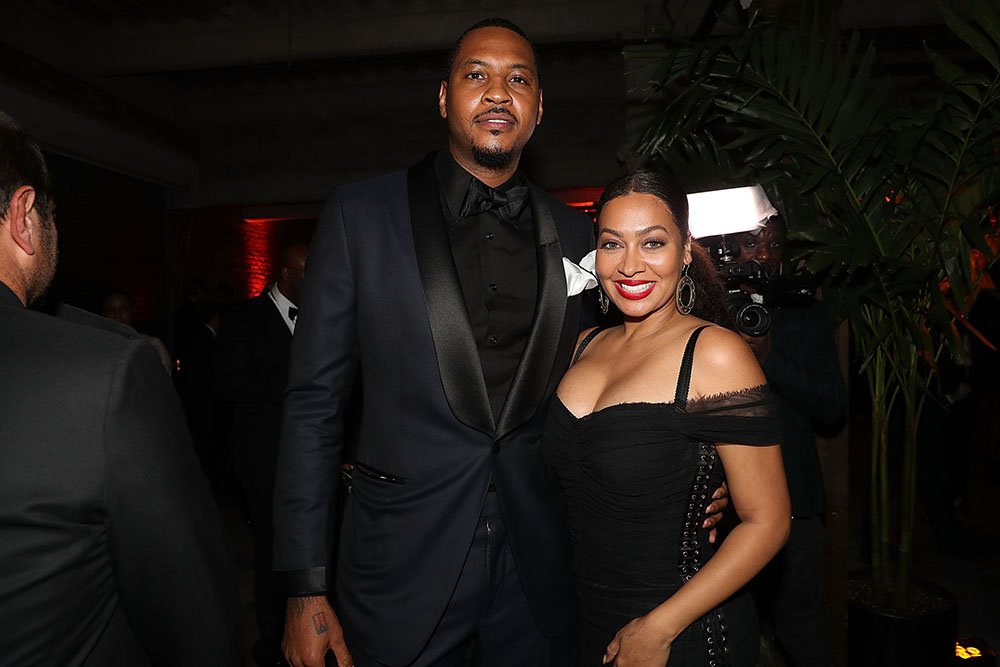 Carmelo Anthony and La La Anthony attend Swizz Beatz's birthday celebration on September 12, 2018. I Photo: Getty Images.