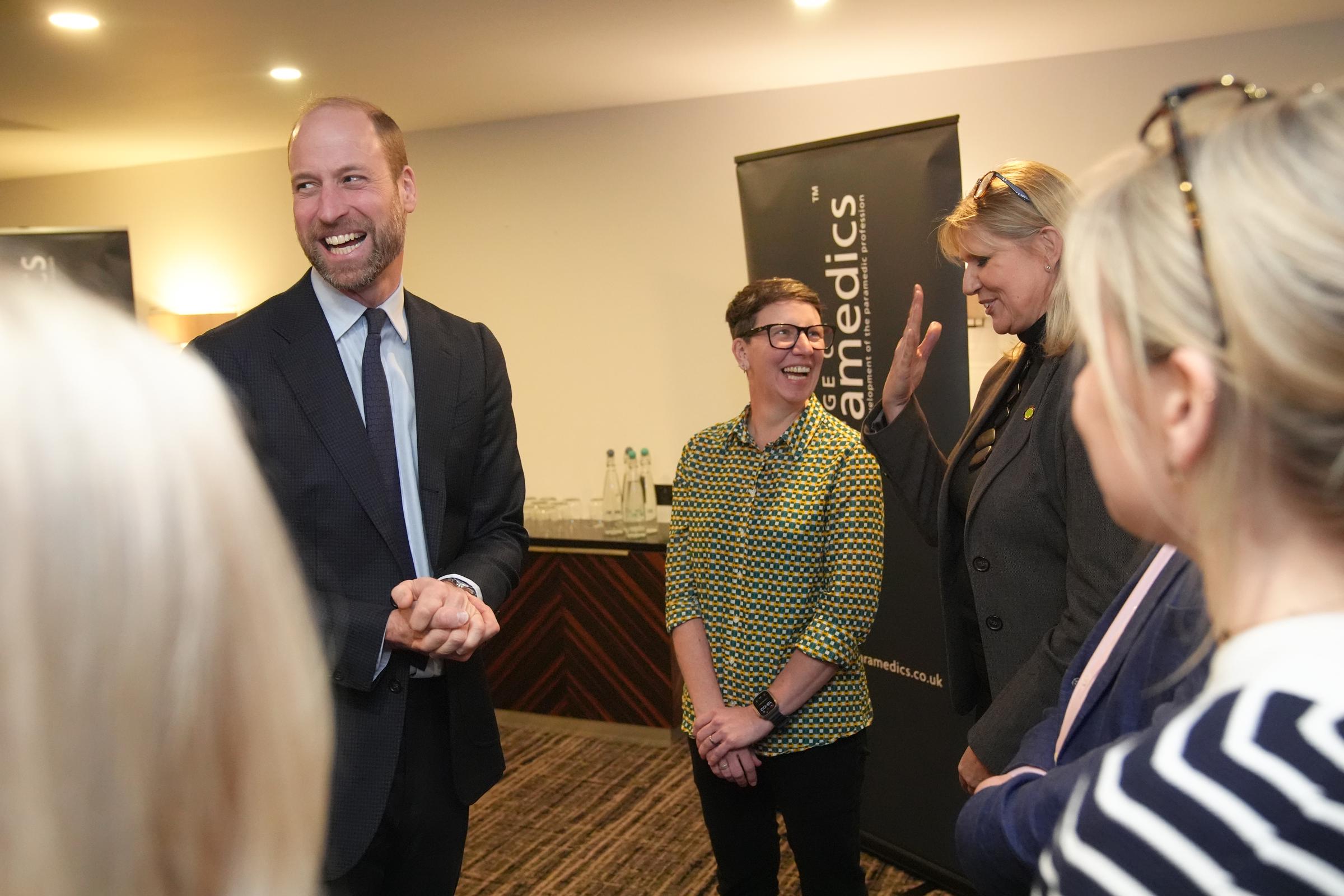 Prince of Wales is pictured talking to attendees on January 15, 2025, in Birmingham, England | Source: Getty Images