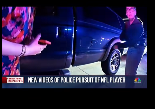 The woman's F-250 Marshawn Kneeland's car grazed, as seen from a video post dated November 27, 2025. | Source: Facebook Reel/NBCNightlyNewswithTomLlamas