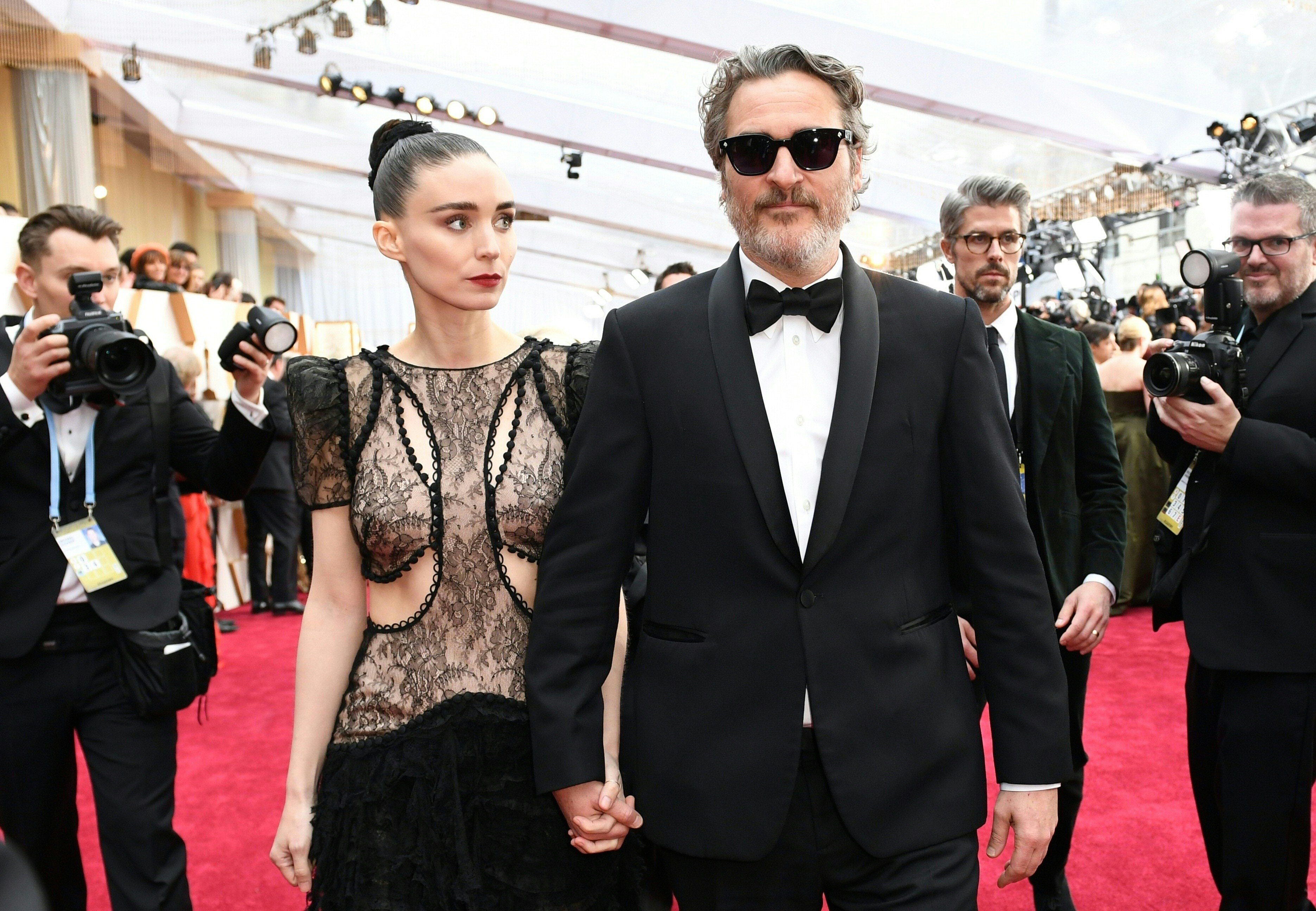 Joaquin Phoenix and Rooney Mara at the 92nd Oscars on February 9, 2020 | Source: Getty Images