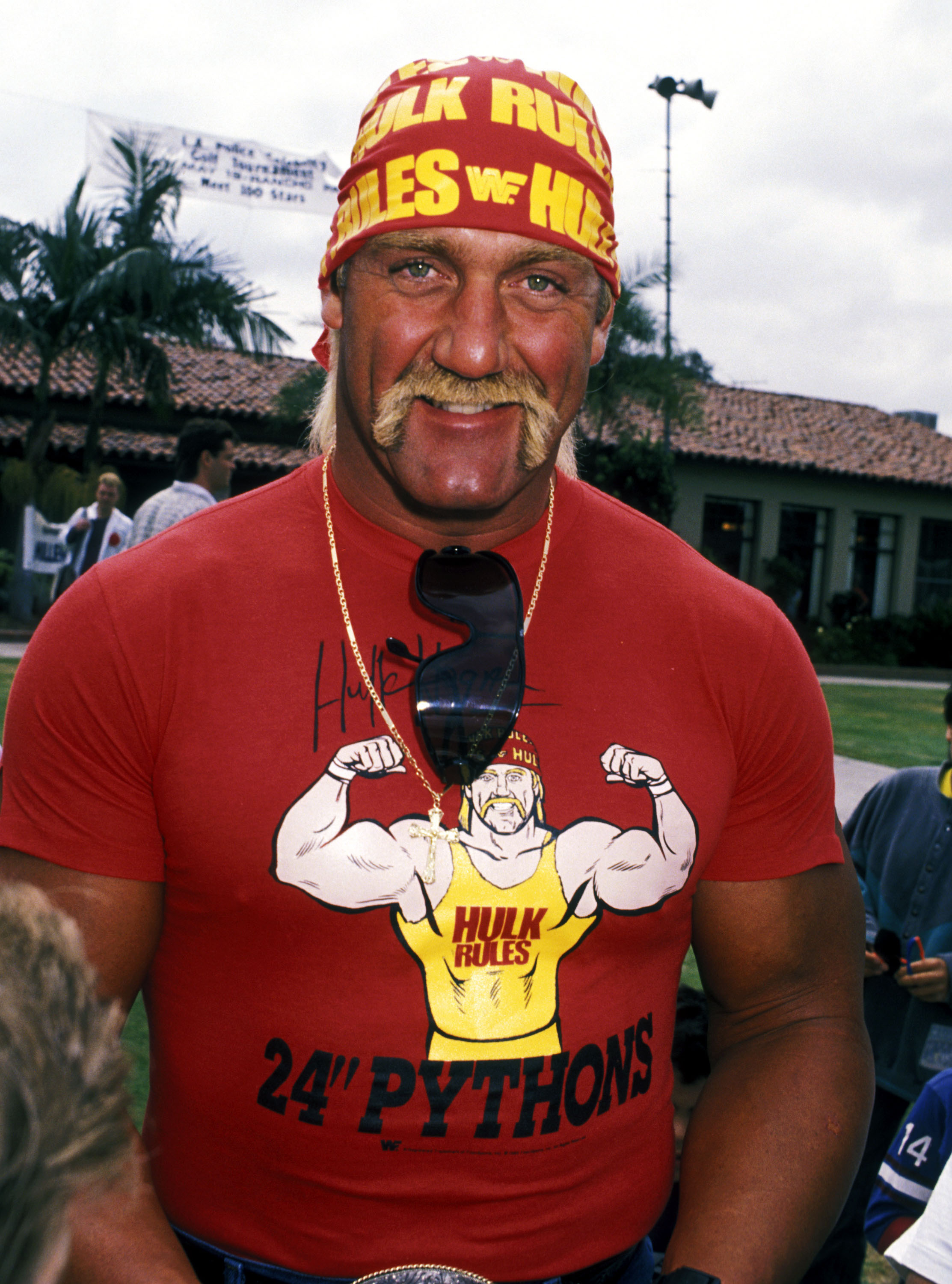 Hulk Hogan at the 20th Annual LAPD Celebrity Golf Tournament in 1990. | Source: Getty Images
