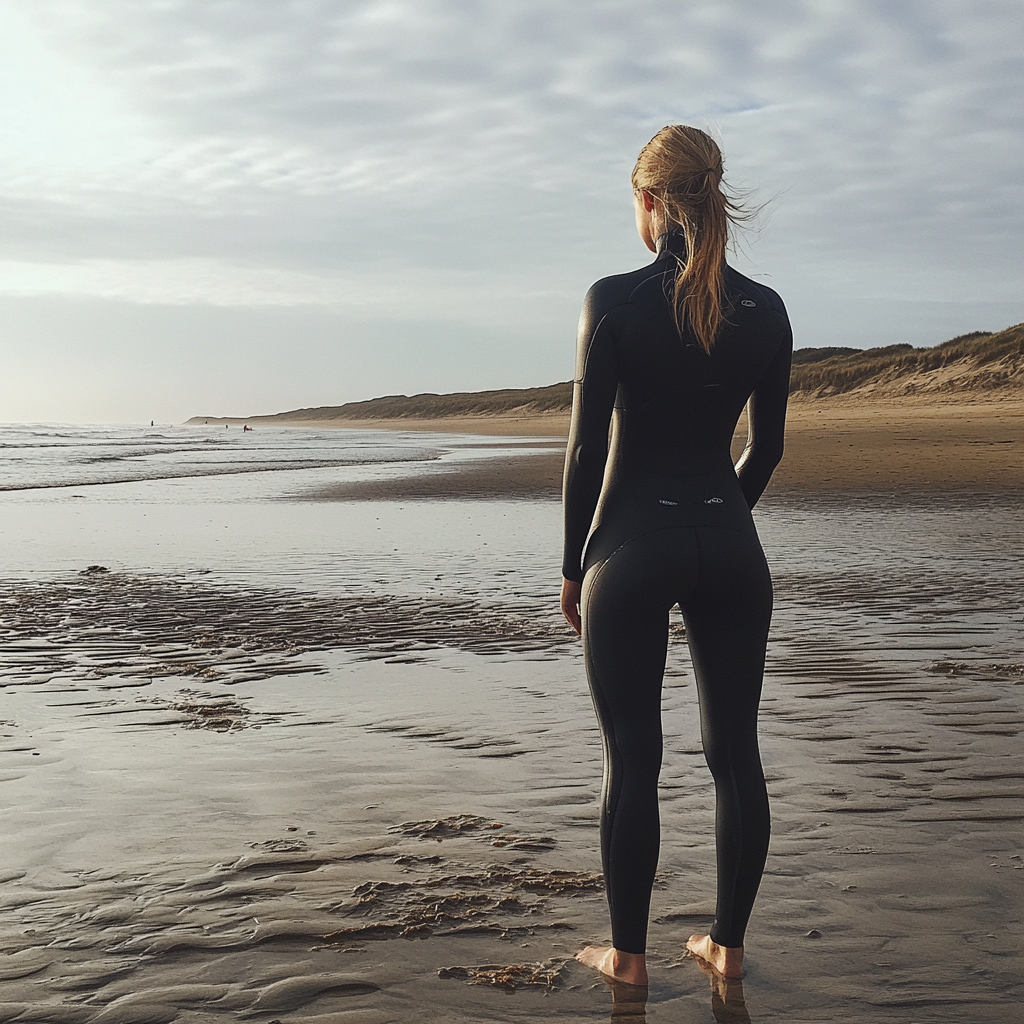 A woman wearing a wetsuit | Source: Midjourney