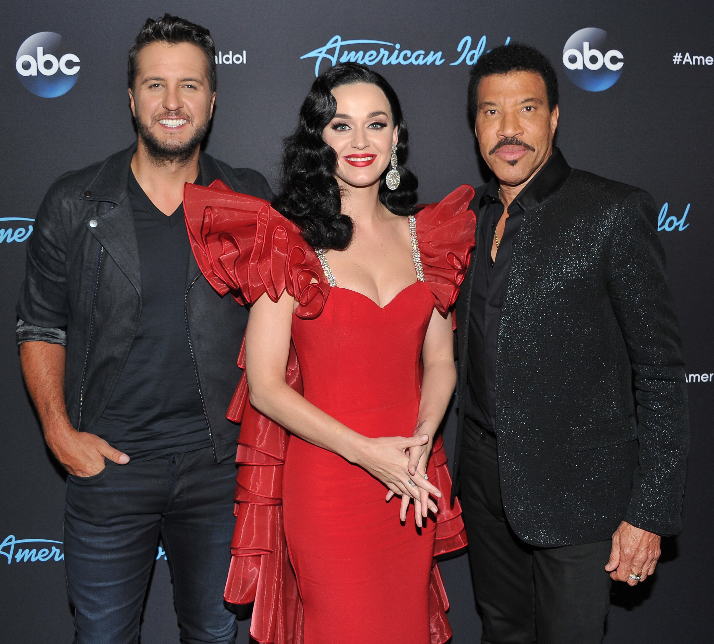 Luke Bryan, Katy Perry and Lionel Richie arrive at ABC's "American Idol" show on May 6, 2018, in Los Angeles, California. | Source: Getty Images.