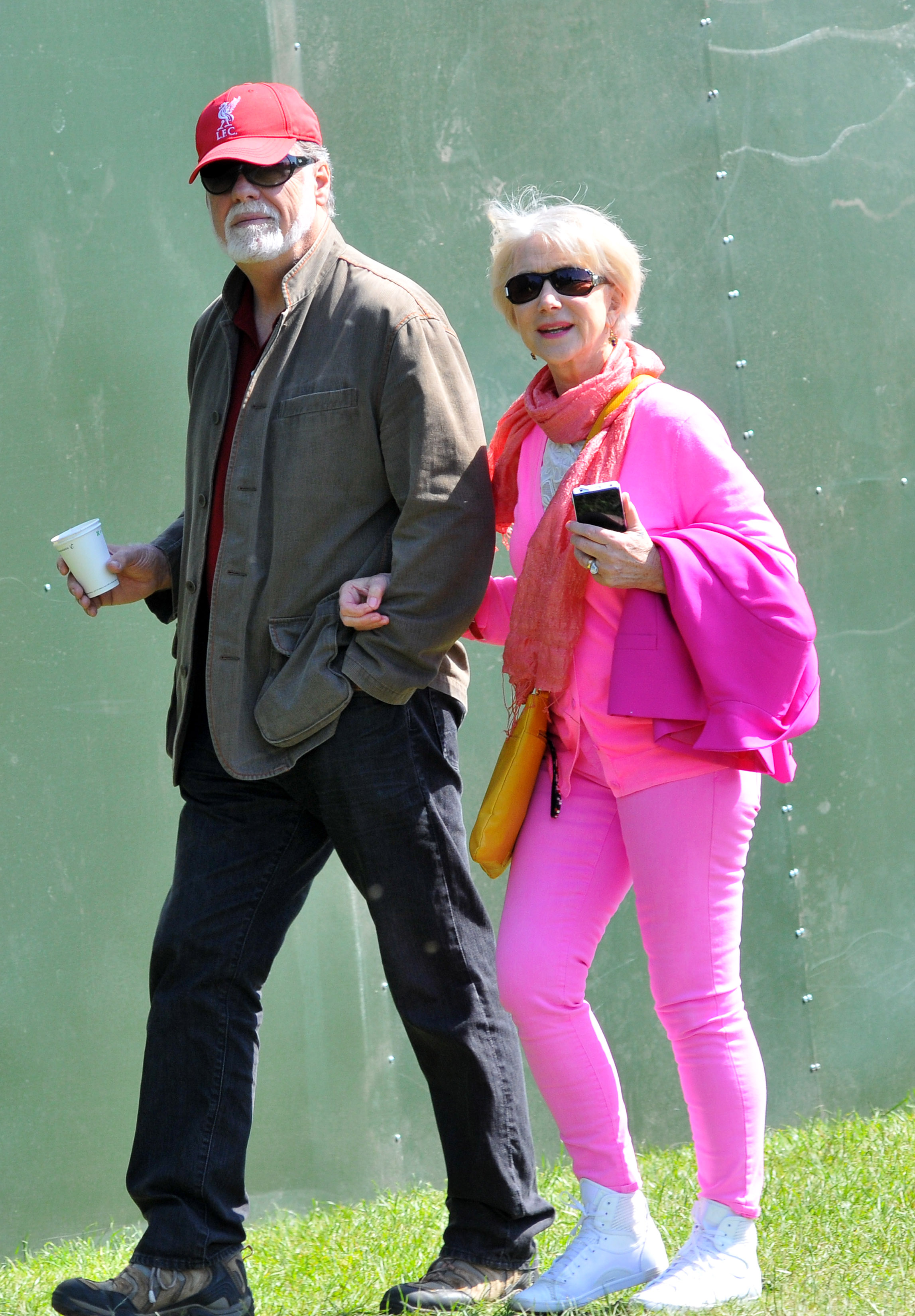 Helen Mirren and Taylor Hackford at the As One in the Park Music Festival at Victoria Park on May 26, 2013 in London, England | Source: Getty Images