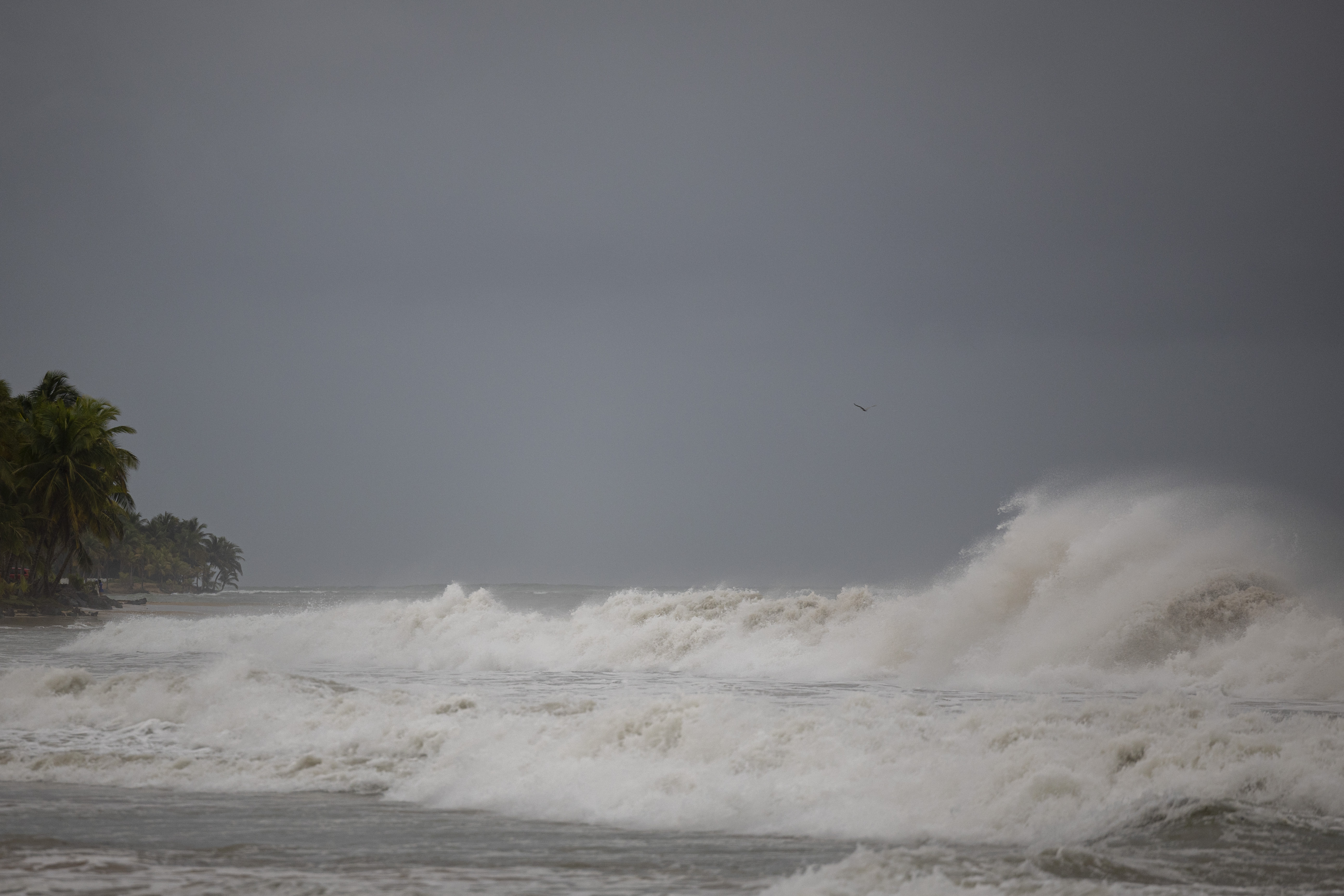 Powerful waves crash along La Pared beach in Luquillo, Puerto Rico, on August 16, 2025 | Source: Getty Images