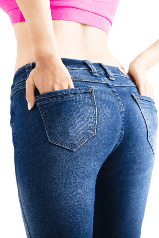Une femme porte un jeans trop serré. | Photo : .journaldesfemmes.fr