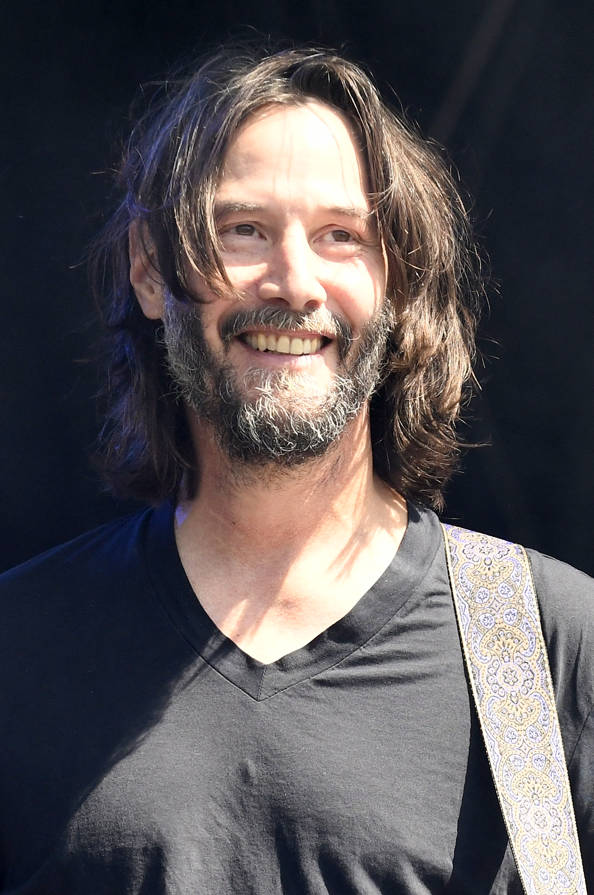 Keanu Reeves performing at the BottleRock Napa Valley festival in Napa, California on May 27, 2023 | Source: Getty Images