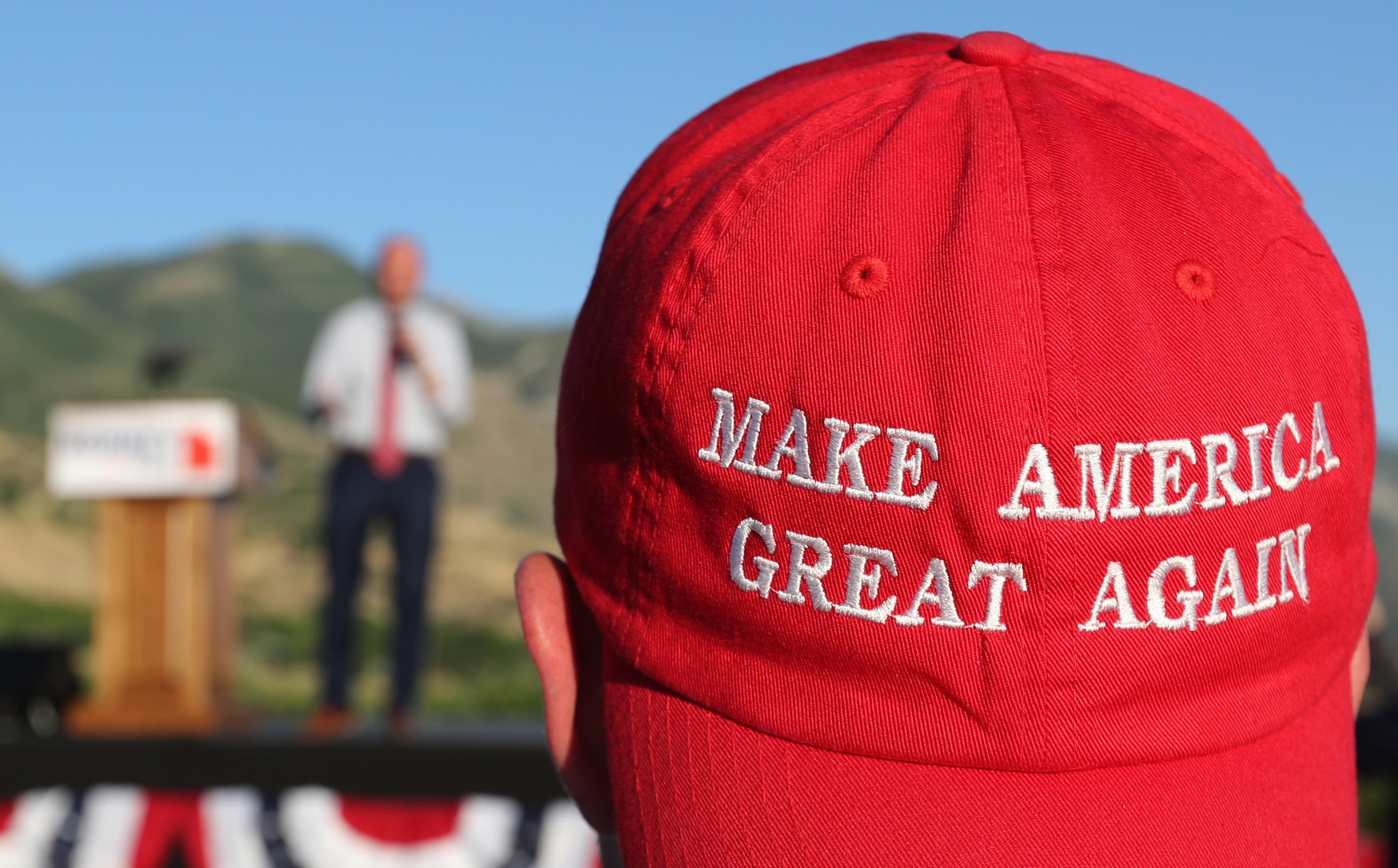 Trump supporter wearing a MAGA hat - Getty Images