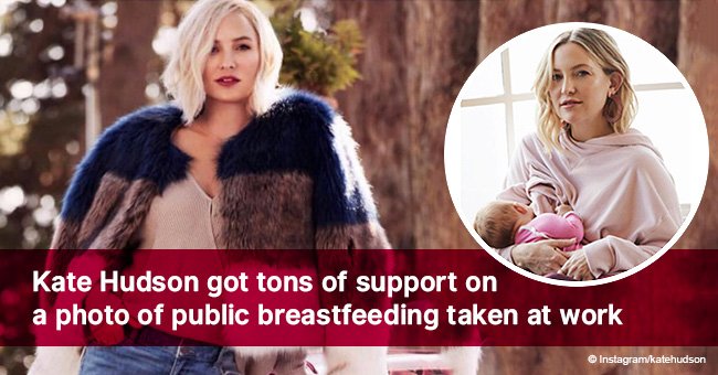 Kate Hudson got tons of support on a photo of public breastfeeding taken at work
