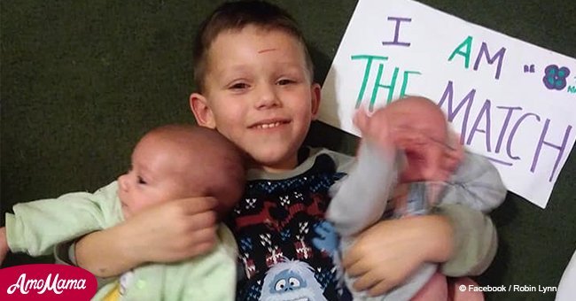 Newborn twins suffering from rare condition saved by 4-year-old brother