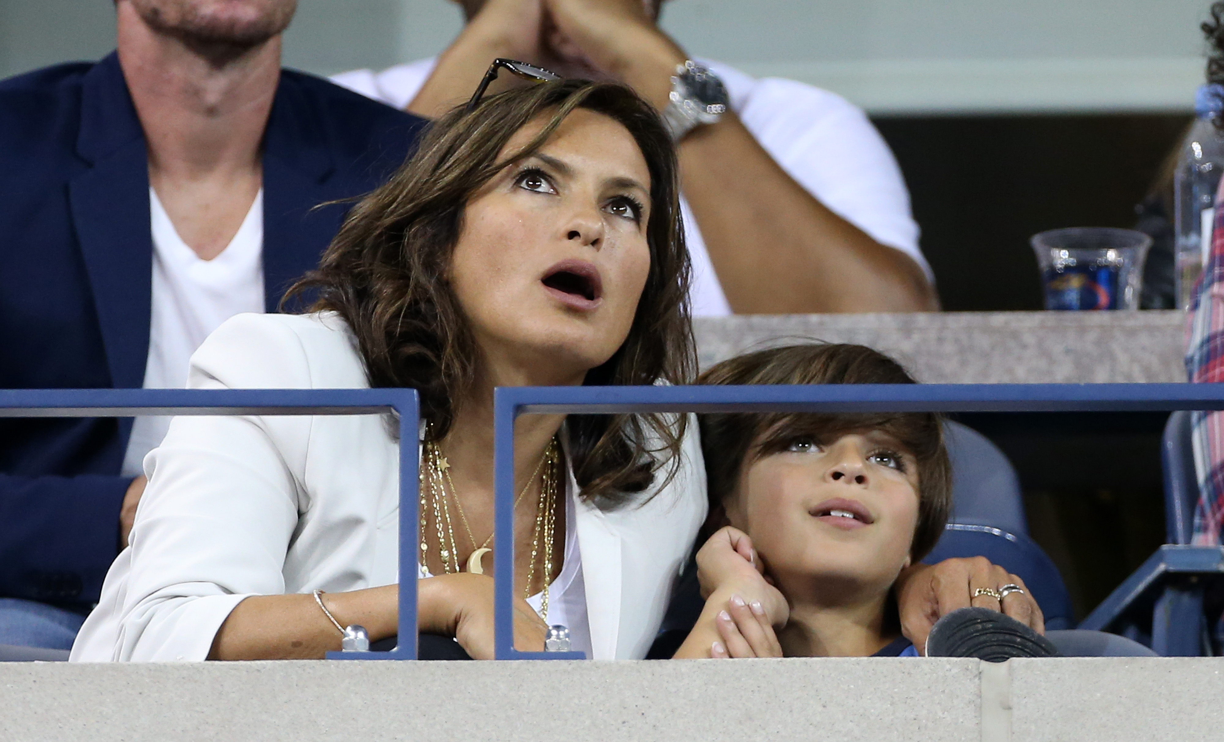 Mariska Hargitay and her eldest son spotted at the US open in New York City on August 26, 2014 | Source: Getty Images
