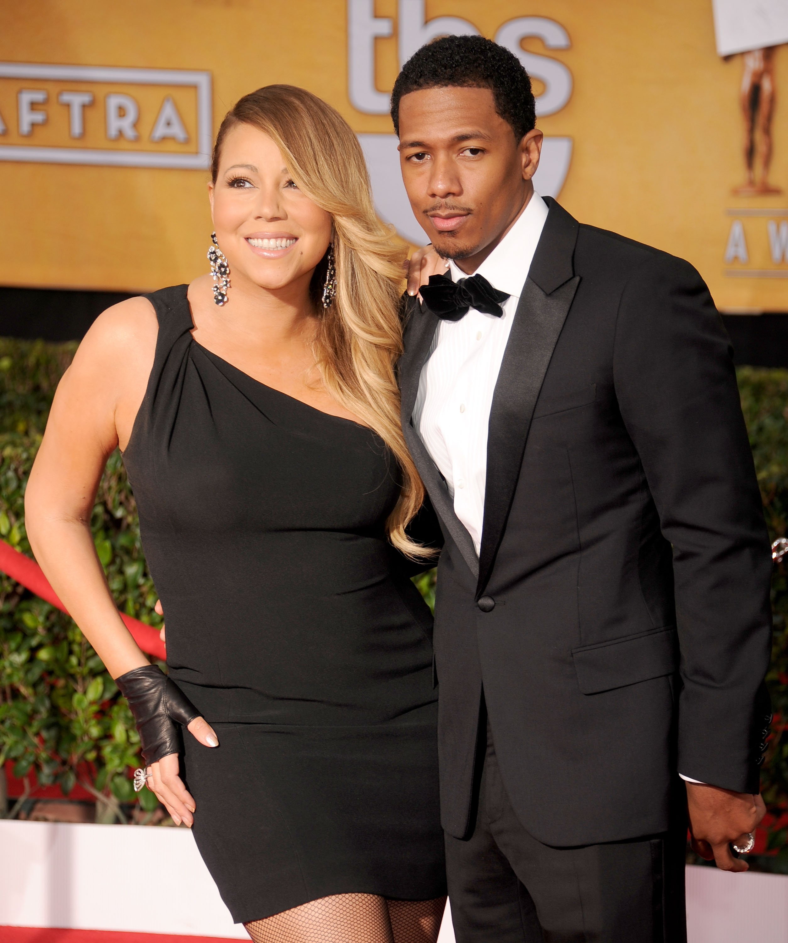Nick Cannon and Mariah Carey Photographed at 20th Annual Screen Actors Guild Awards | Source: Getty Images