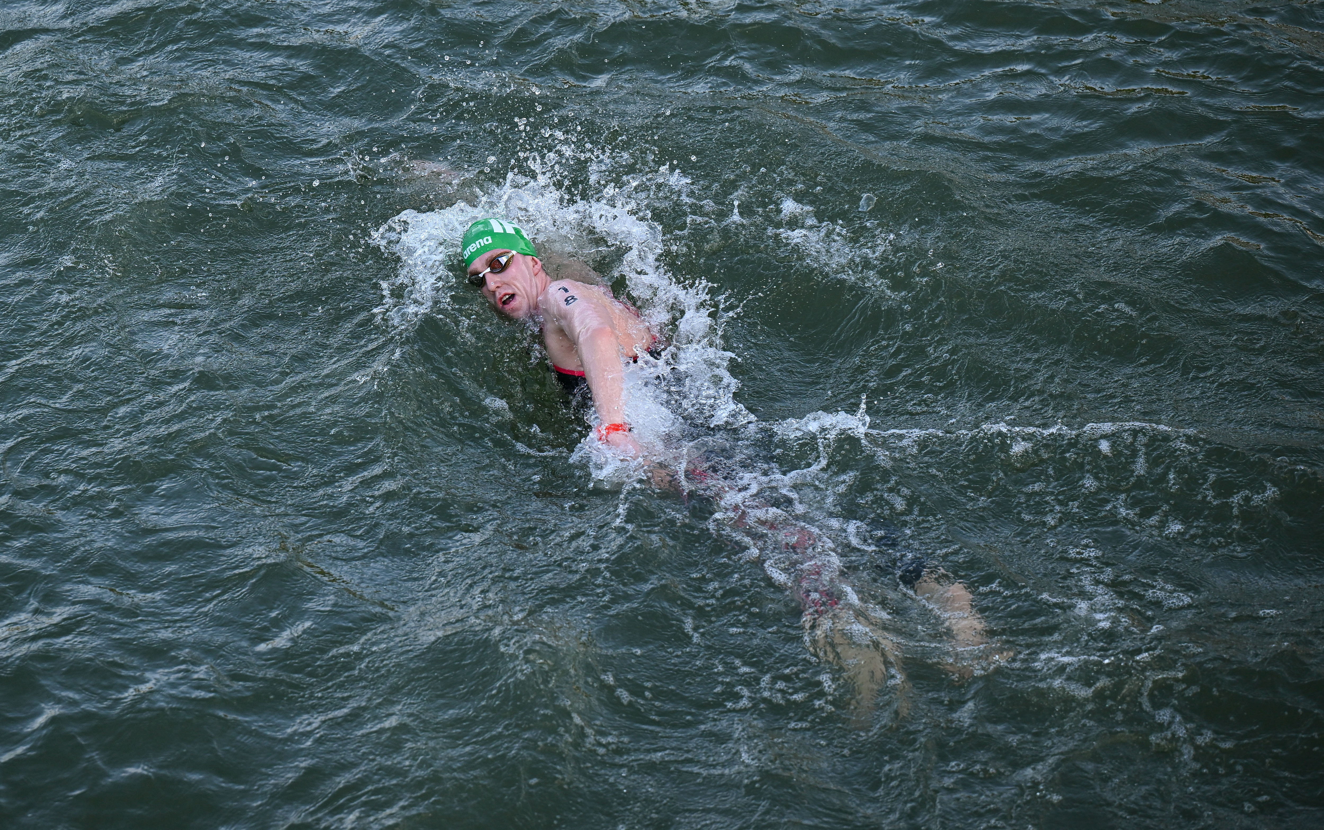 Daniel Wiffen competing in the Marathon Swimming Men's 10k event at the Olympic Games in Paris, France, on August 9, 2024 | Source: Getty Images