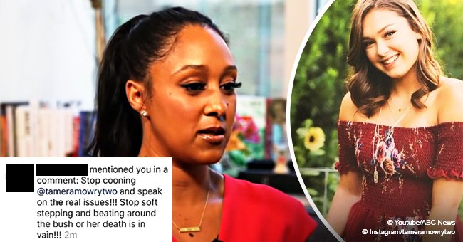 Tamera Mowry fires back at critics who slammed her reaction to the death of her 18-year-old niece