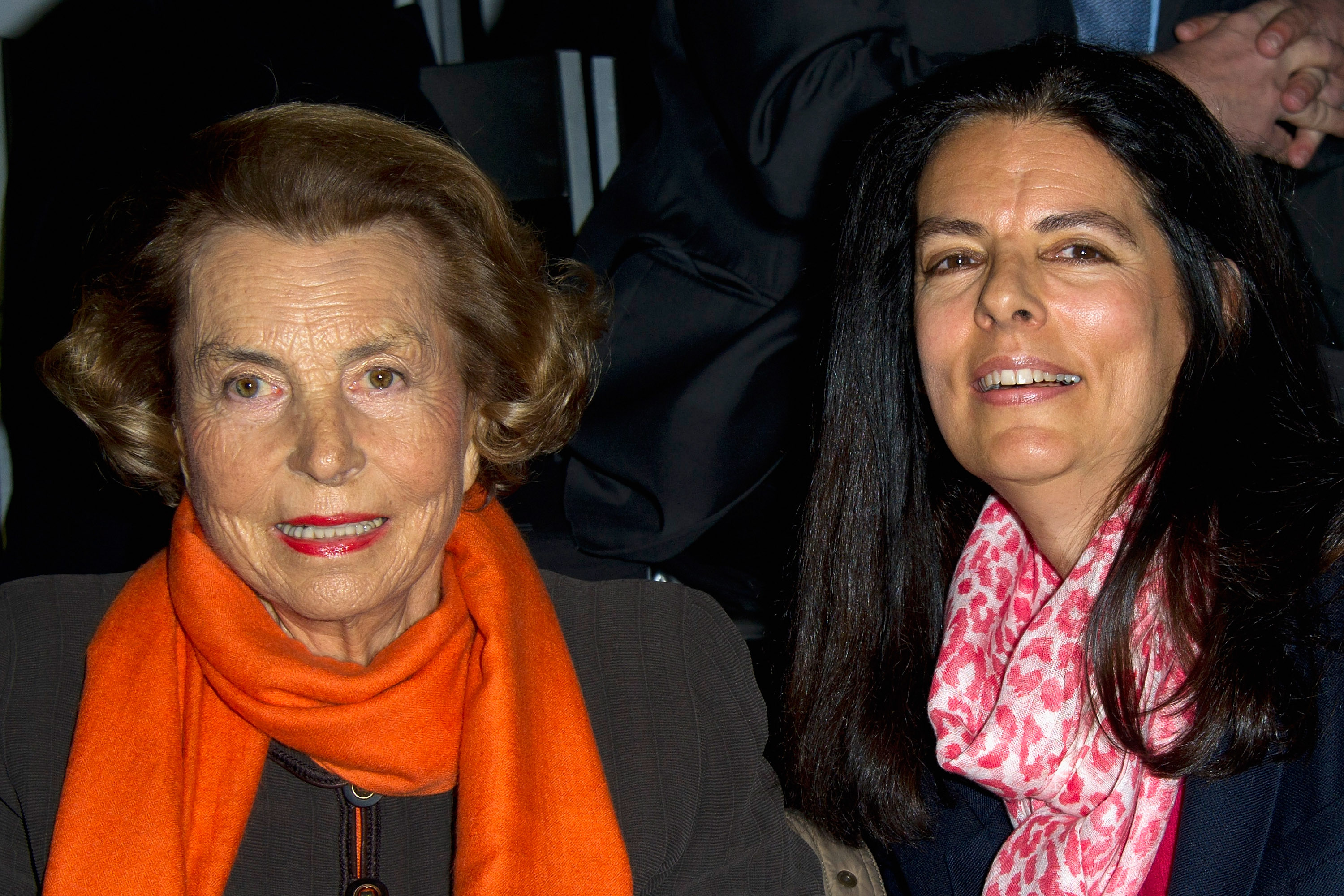 Lilian Bettencourt and Françoise Bettencourt Meyers at Paris Fashion Week in Paris, France on January 24, 2012 | Source: Getty Images