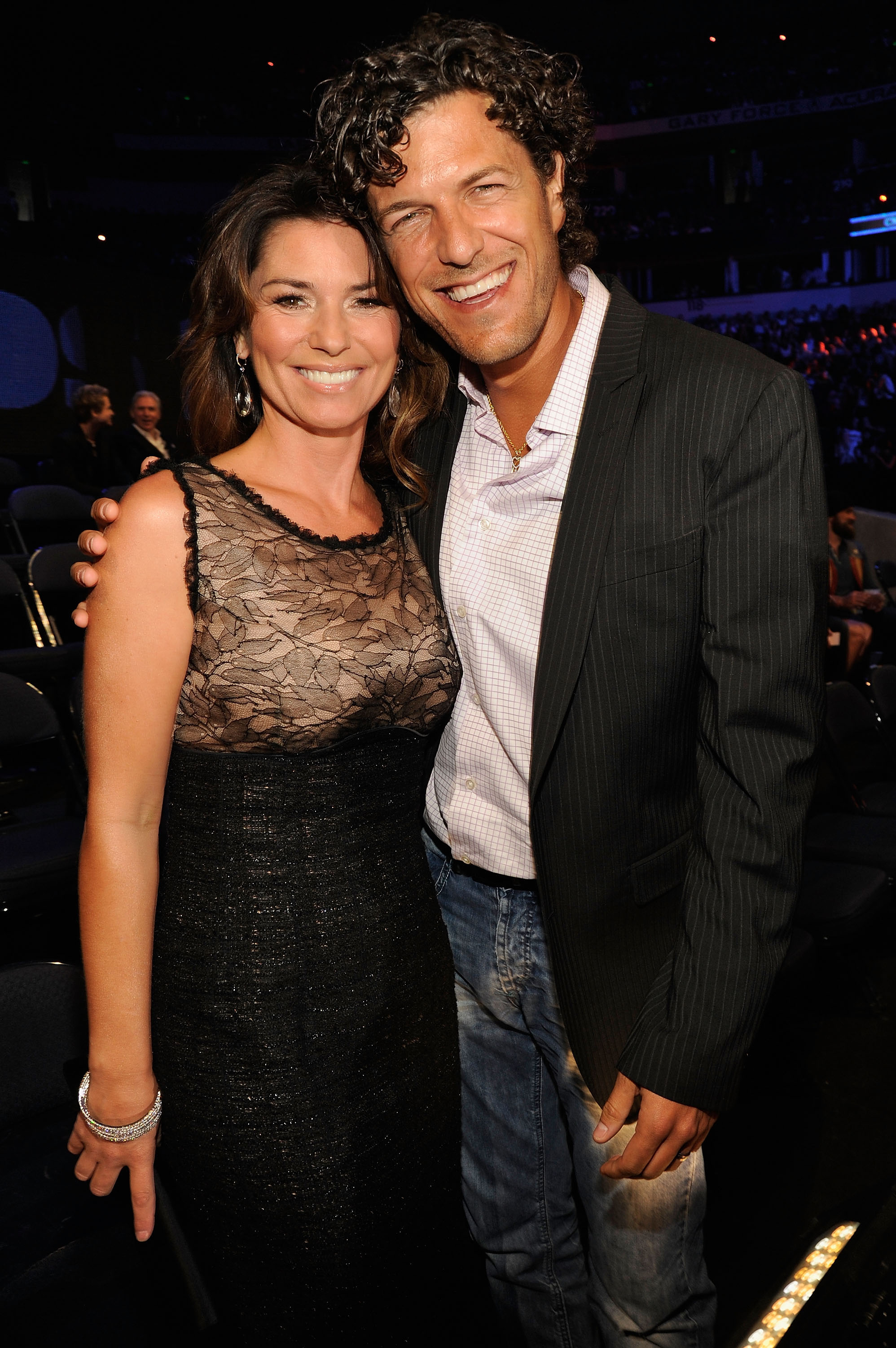Shania Twain and triathlete Frederic Thiebaud in Nashville, Tennessee in 2011 | Source: Getty Images