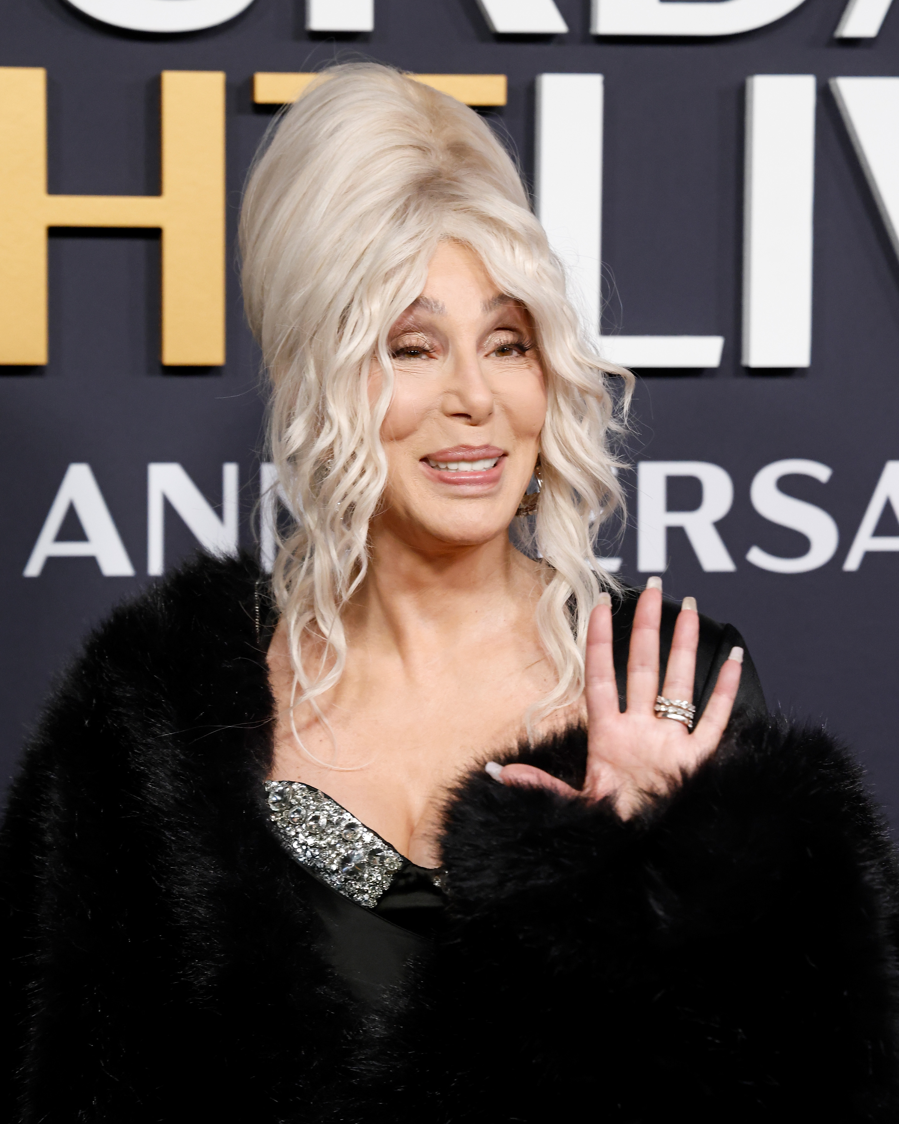 Cher in New York City, on February 16, 2025 | Source: Getty Images