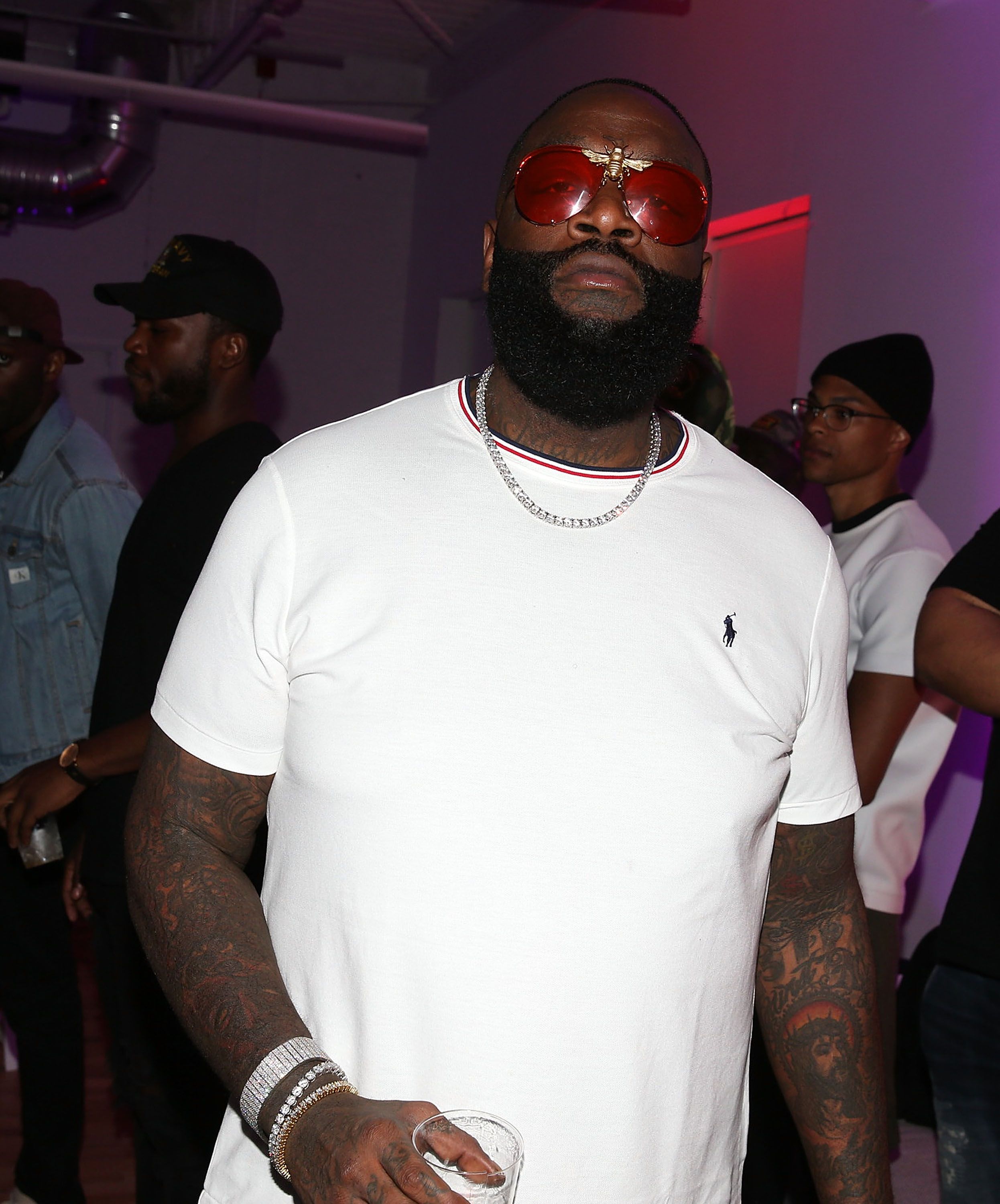 Rick Ross at Wale's "Shine" listening event at Genius Event Space on April 26, 2017 in New York City. | Source: Getty Images
